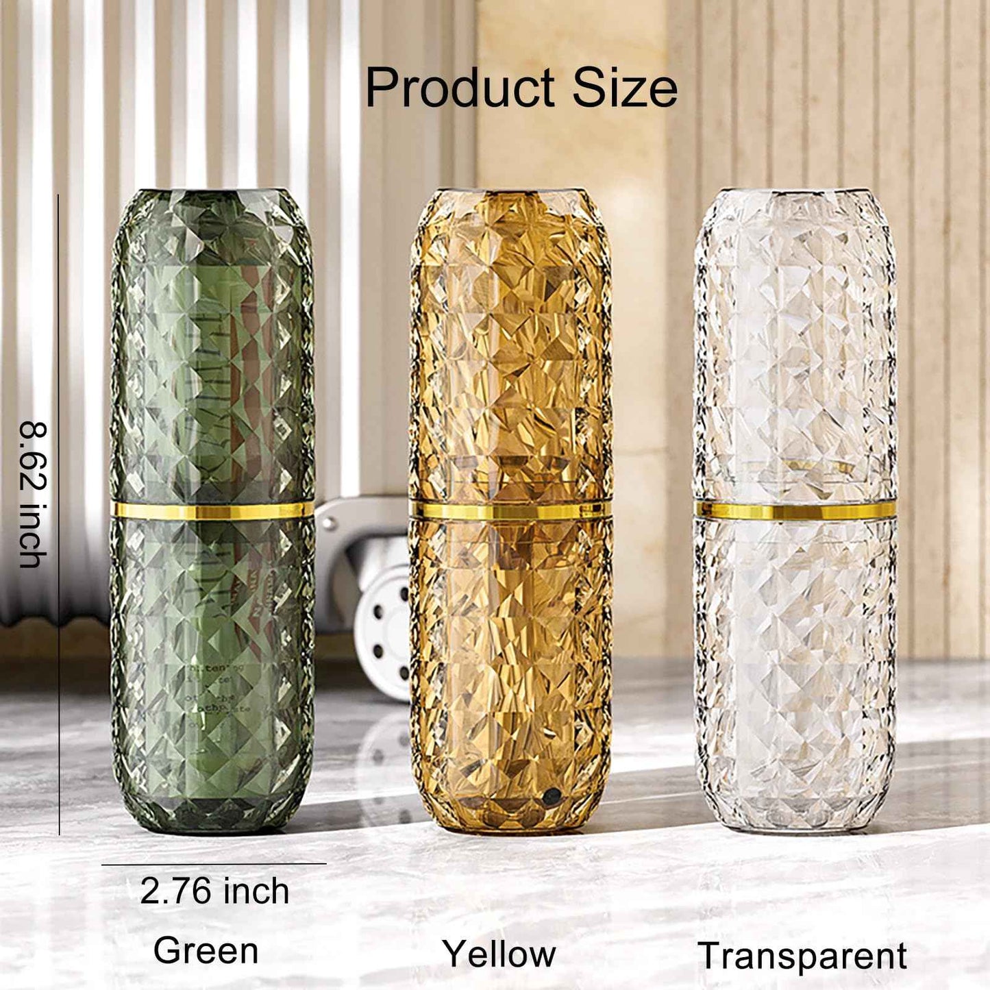 Transparent Travel Toothbrush Case with Cover, Large Tooth Brush Holder with Mouthwash Cup, Portable Compact Oral Clean Tools Organizer for Bathroom Trip School