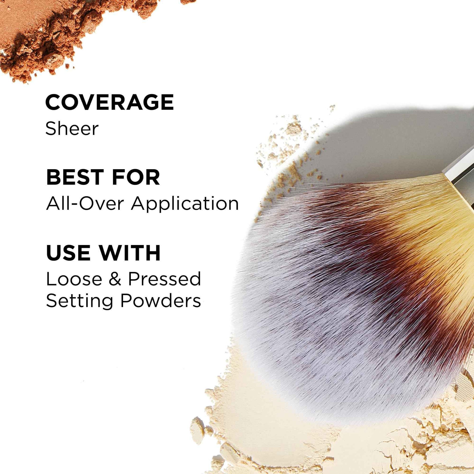 IT Cosmetics Heavenly Luxe Wand Ball Powder Brush #8 - For Face Powder Foundation - Poreless, Flawless Application - Soft Bristles