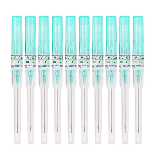 DOWEI Ear Nose Piercing Needles, 10pcs 18G Piercing Needles IV Catheter Needles Kit for IV Start Kits,Piercing Tools, Piercing Supplies (18G)