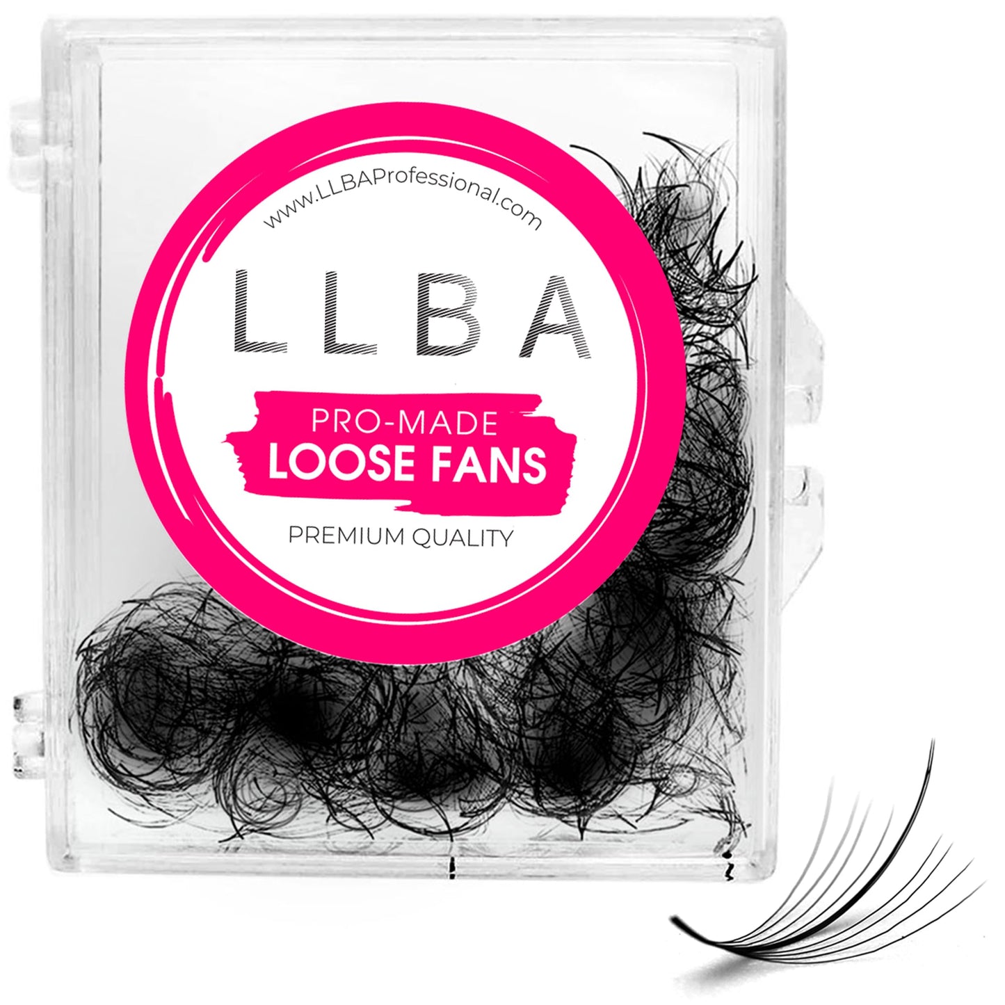 LLBA Promade Wispy Lash Extensions 9D 0.05, 100% Handmade Eyelashes Volume Fans, C Cc D Curls, 9-17 Mm Length, Long-Lasting, Easy Application (CC 13 mm)