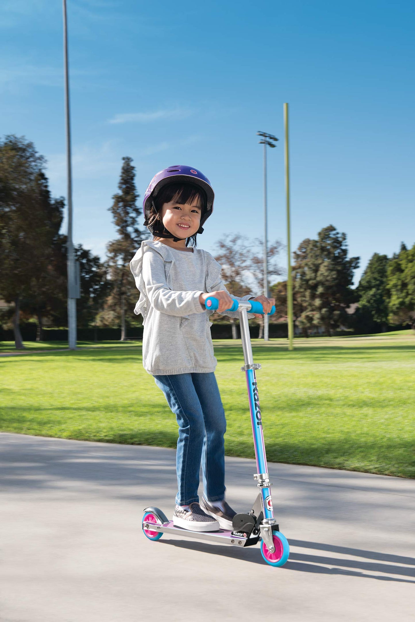 Razor A Kick Scooter for Kids - Lightweight, Foldable, Aluminum Frame, and Adjustable Handlebars