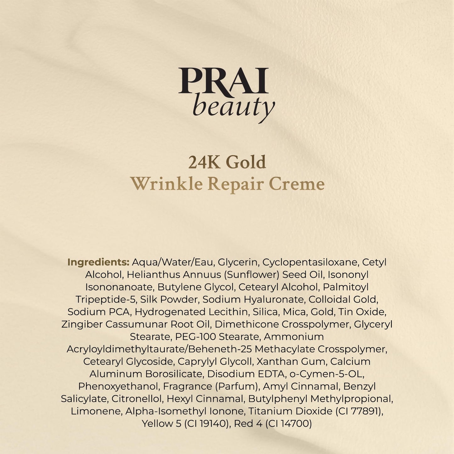 PRAI Beauty 24K Gold Creme - Face Moisturizer, Skincare Product, 1.7 Oz