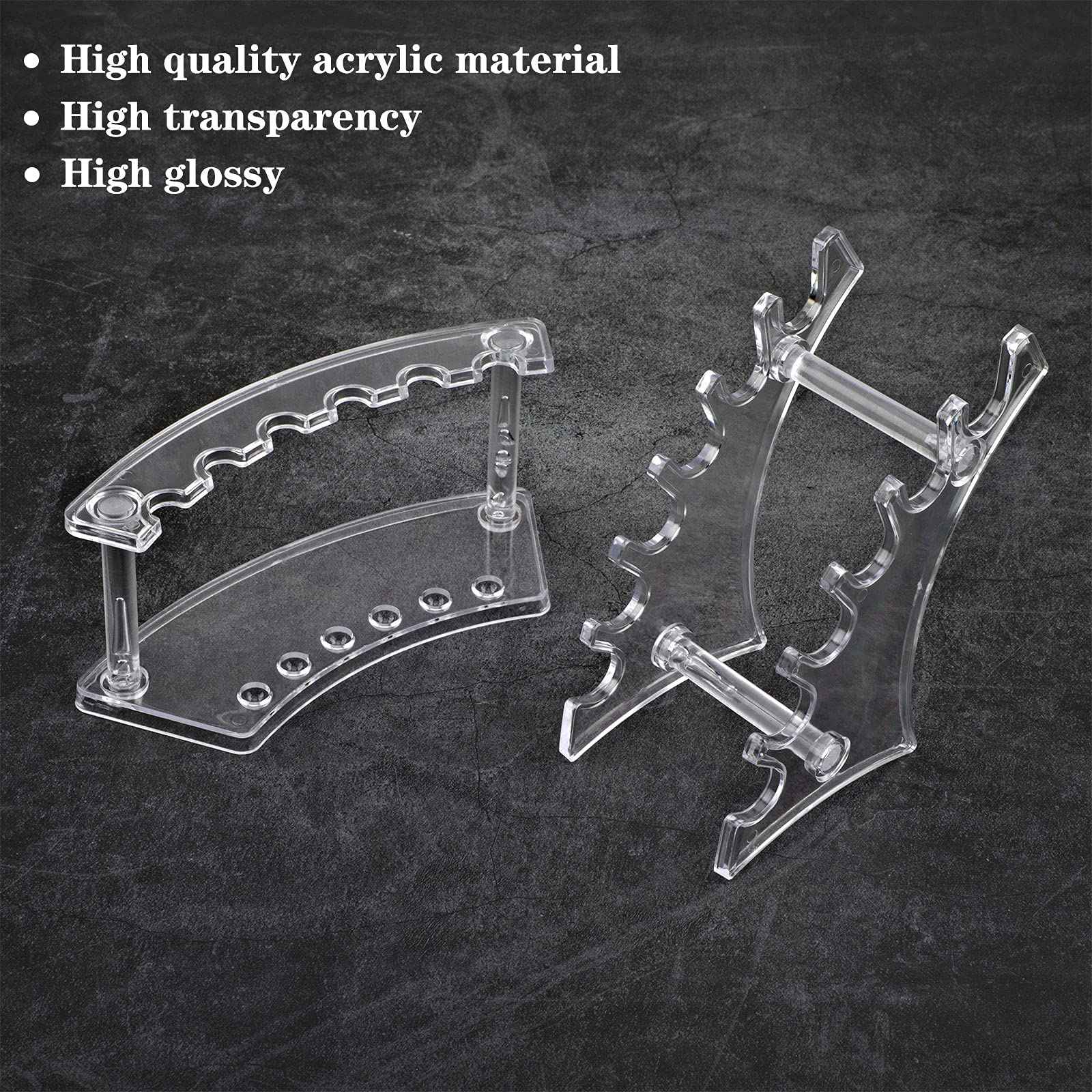 Teling 4 Pieces Pen Display Stand Acrylic pen Holder Clear Pen Stand Rack Organizer Nail Brush Holder Stand for Make Up Brush