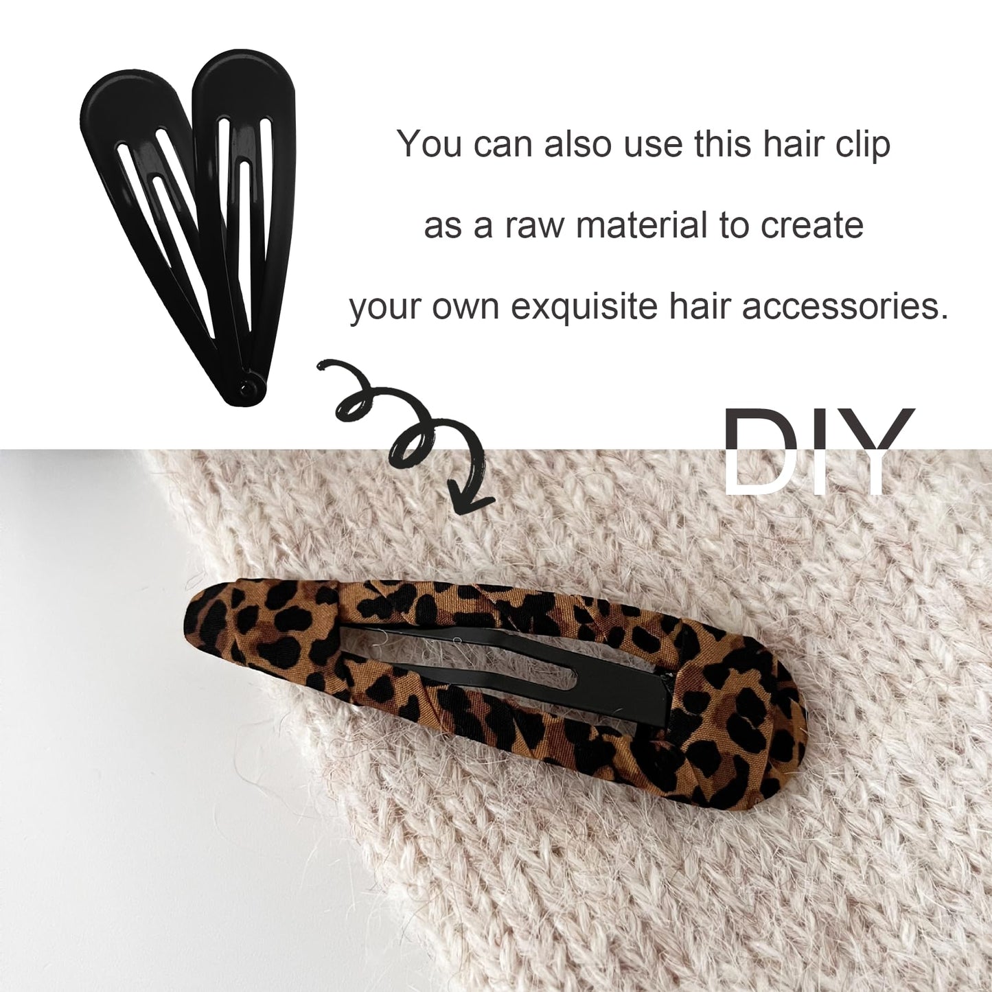 100 Hair Clips, Colored Metal Non Slip Snap Hair Accessories, 2-inch Barrettes for Women, Young Girls, Toddlers, Children(5 Colors) (Black gray white)