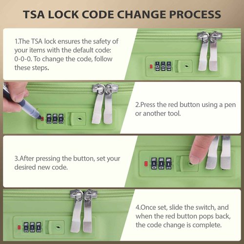 GigabitBest Portable Makeup Travel Case，PC+ABS hard shell cosmetic case,Women's portable cosmetic case with safety lock, suitable for travel and daily use-Green