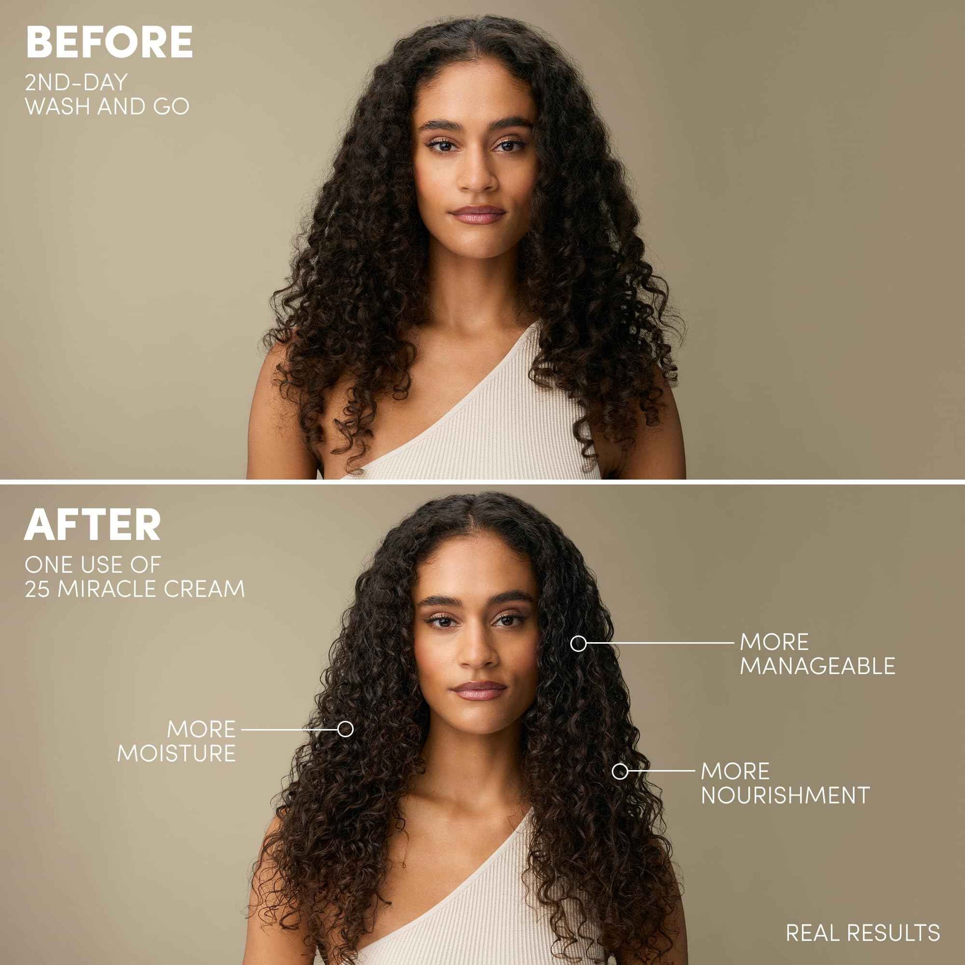 Mizani 25 Miracle Leave-In Curl Cream - Anti-Frizz Heat Protectant, Adds Lightweight Moisture & Softness, With Coconut Oil, For Natural & Curly Hair