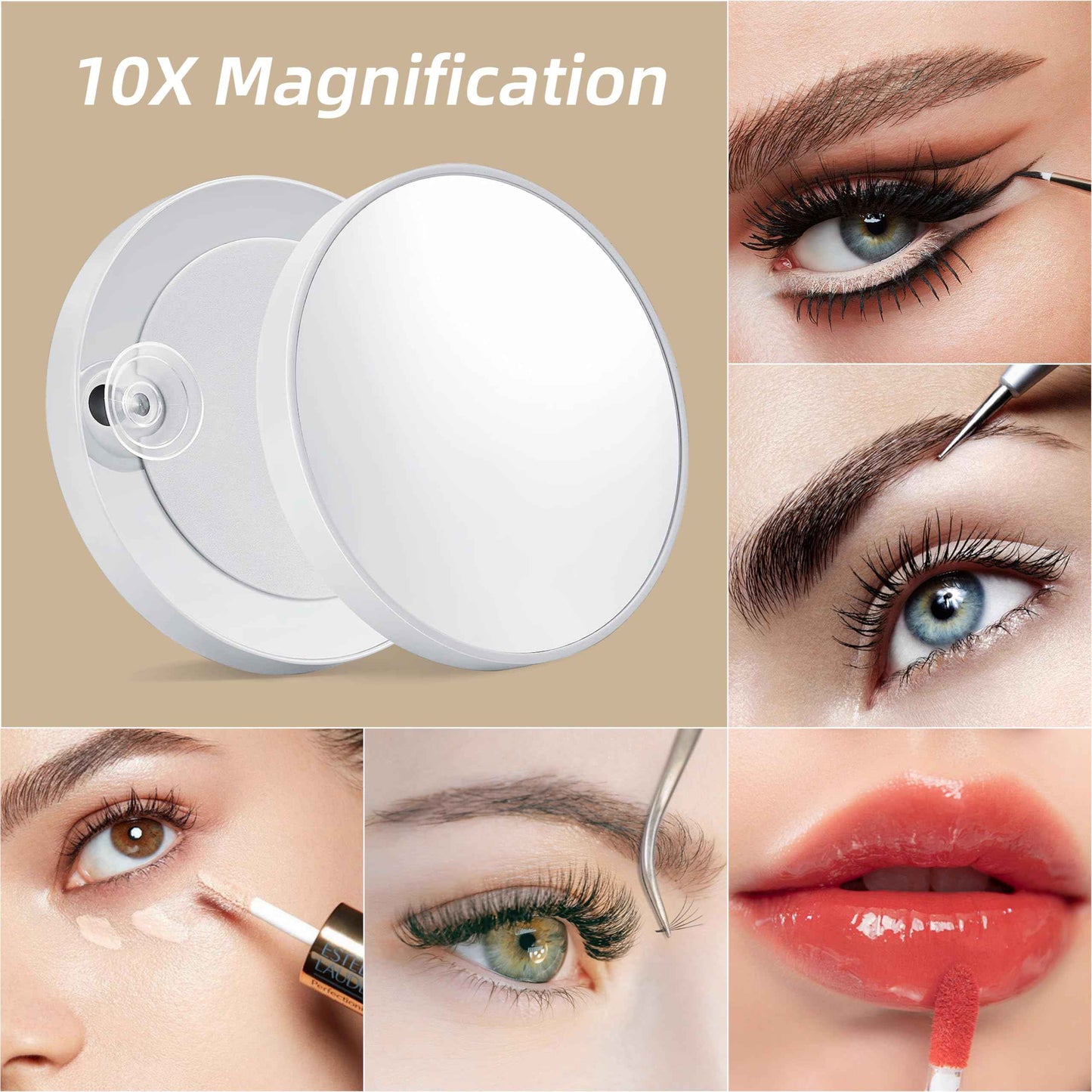 Vanity Mirror with Lights,13.1"×16.7"LED Makeup Mirror,Lighted Makeup Mirror with Lights, Smart Touch Control Dimmable 3 Modes Light, Lighted Up Mirror for Makeup Desk, Bedroom, Dressing Room