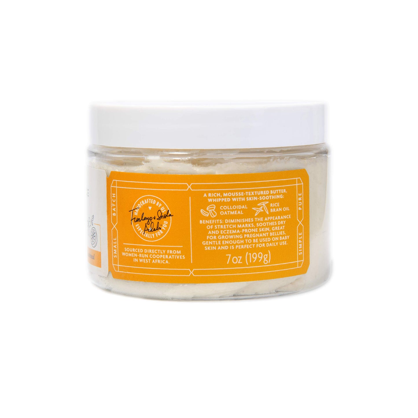 Shea Radiance P.U.R.E. Whipped Shea Butter with Colloidal Oatmeal - Whipped Body Butter Blended with Skin Soothing Oatmeal & Moisturizing Rice Bran Oil | Citrus Blossom (7 oz)