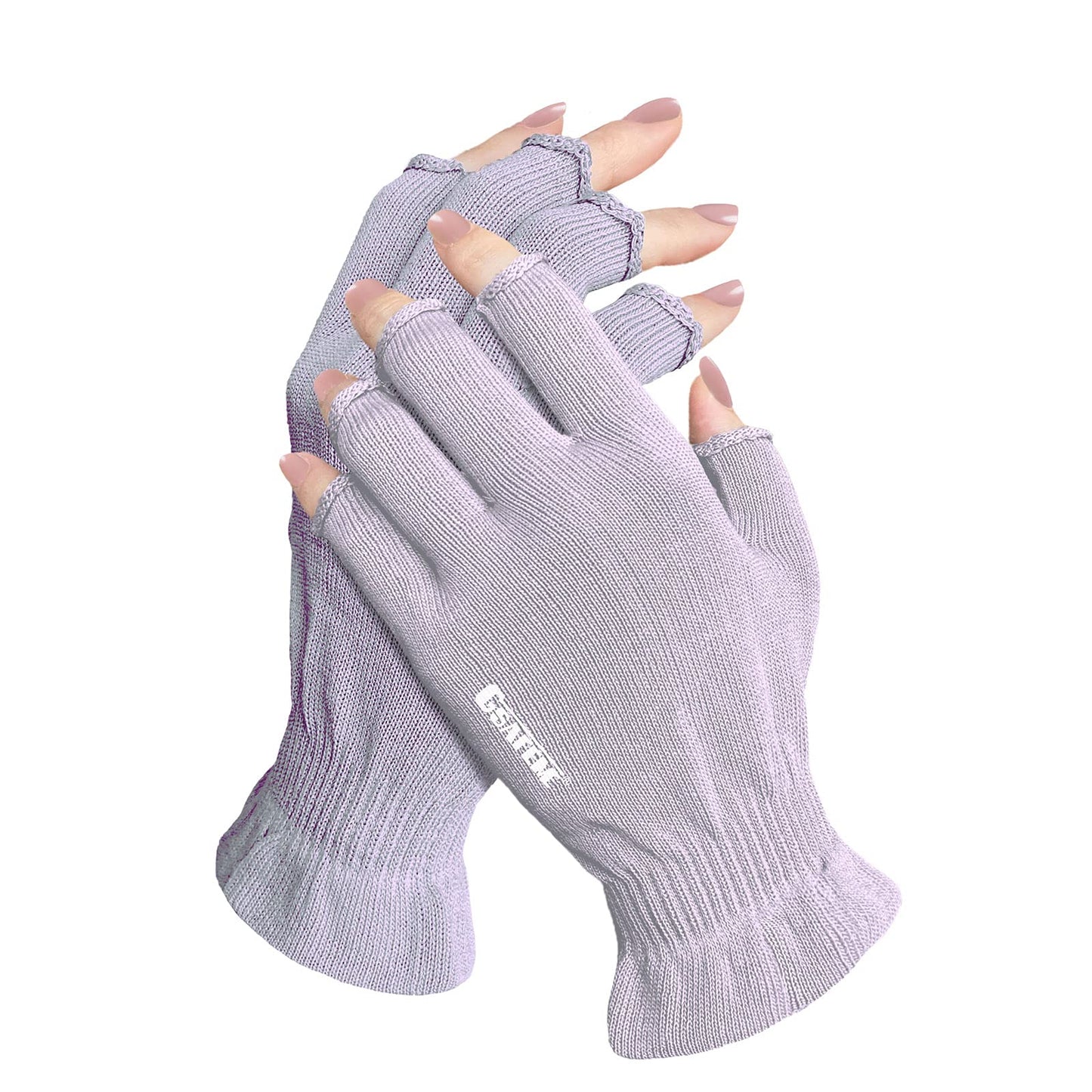 GSAFEME Cotton Gloves for Dry Hands - Fingerless Touchscreen Moisturizing Gloves for Sleeping - Cotton Eczema Gloves for Men and Women, Purple L/XL 1 Pair