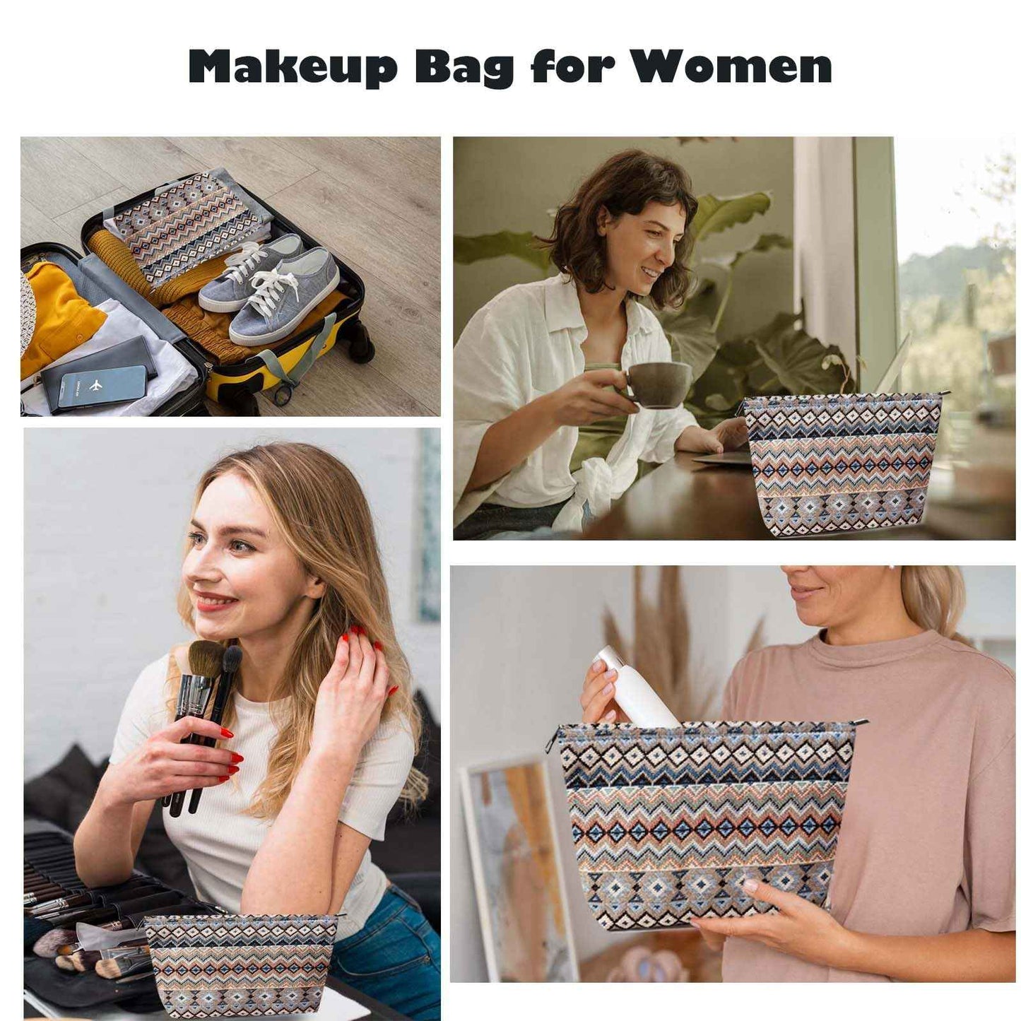 LPMEGQFU 2Pcs Makeup Pouch Travel Makeup Bag Cosmetic Pouch Cosmetic Bags for Women Large Capacity Travel Toiletry Bag for Women Gifts for Friend Best