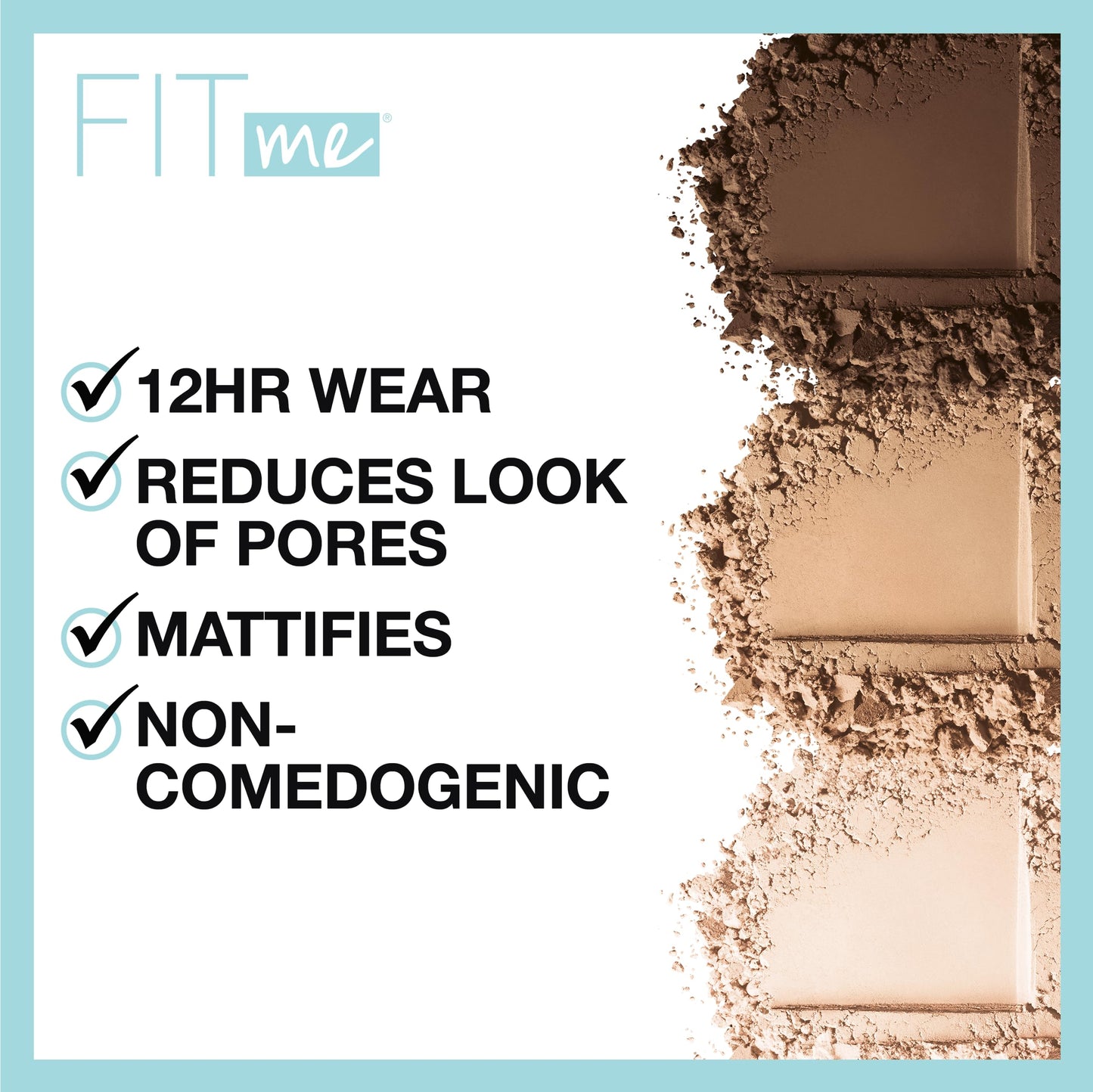 Maybelline Fit Me Matte + Poreless Pressed Face Powder Makeup & Setting Powder, Golden, 1 Count