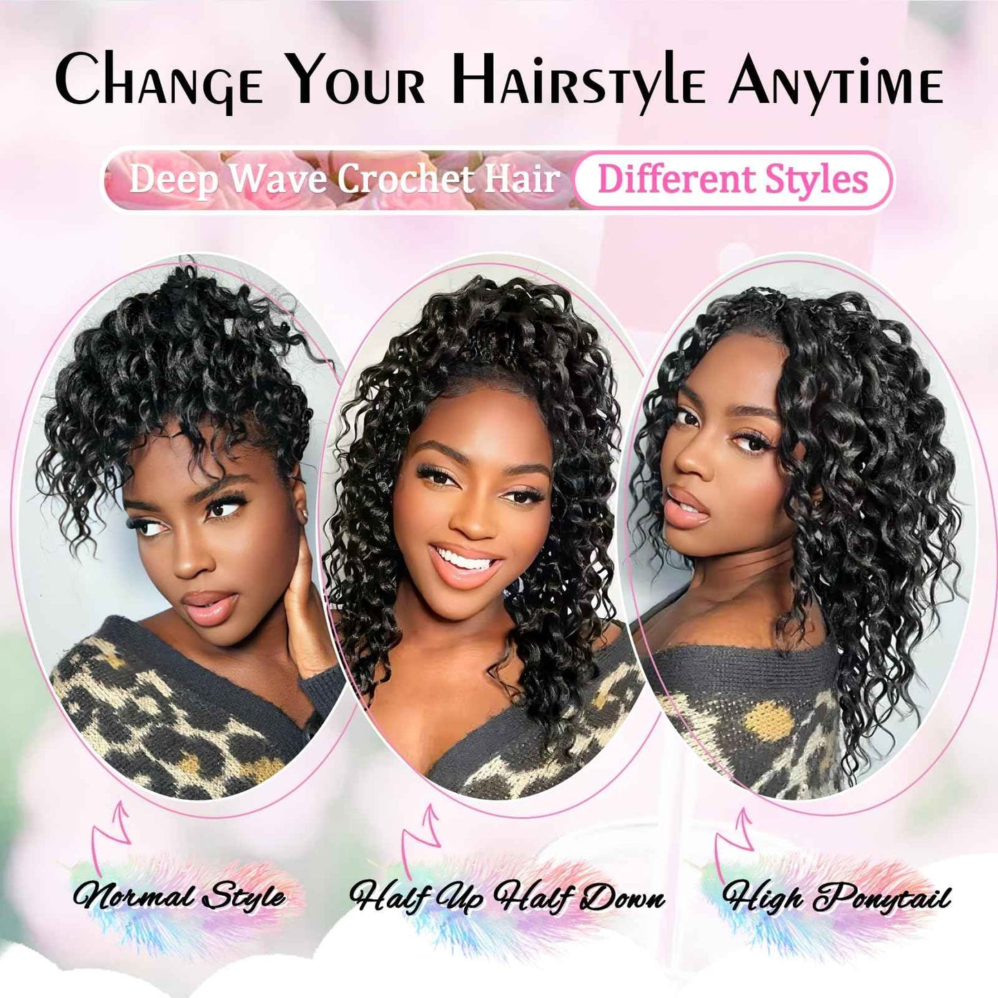 Gowit Pre Looped Deep Wave Crochet Hair 12 Inch 7 Packs Short Curly Ombre Blonde Pre Twisted Ocean Wave Deep Twist Crochet Braids Synthetic Braiding Hair for Black Women