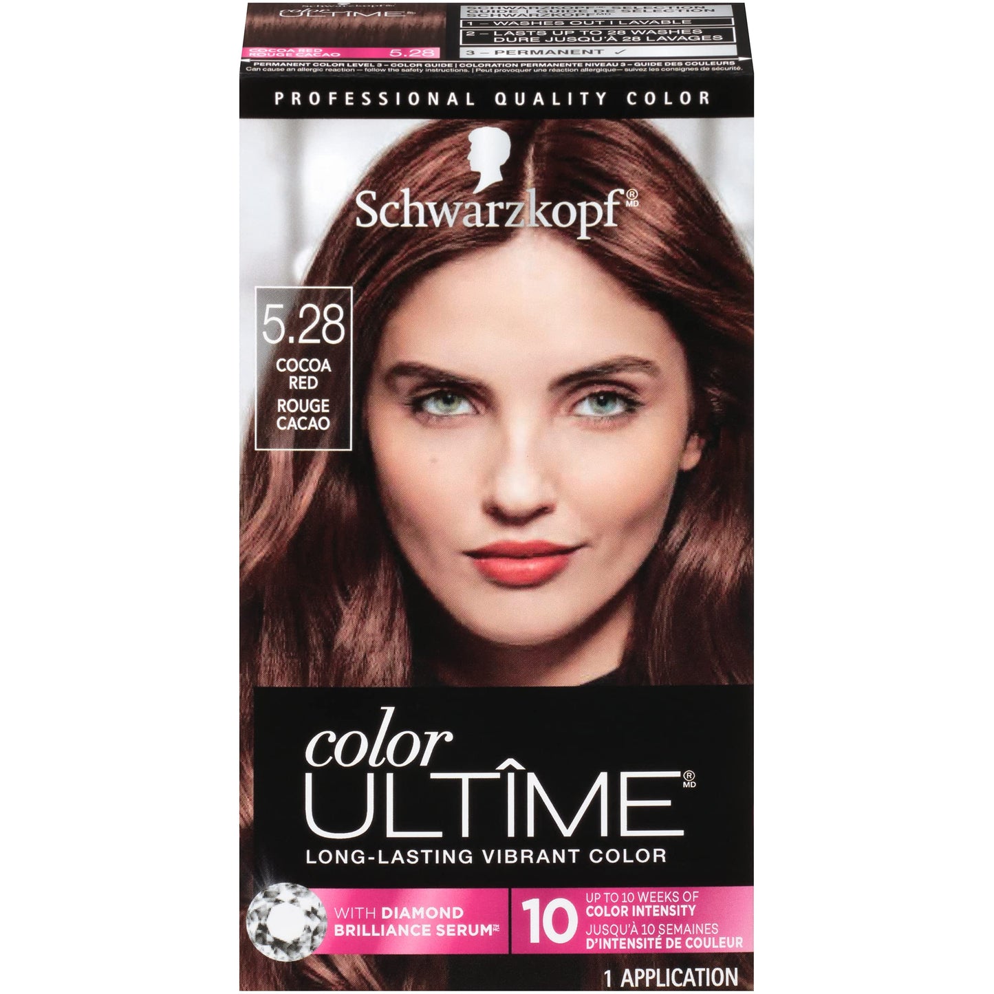 Schwarzkopf Color Ultime Hair Color Cream, 5.28 Cocoa Red (Packaging May Vary)