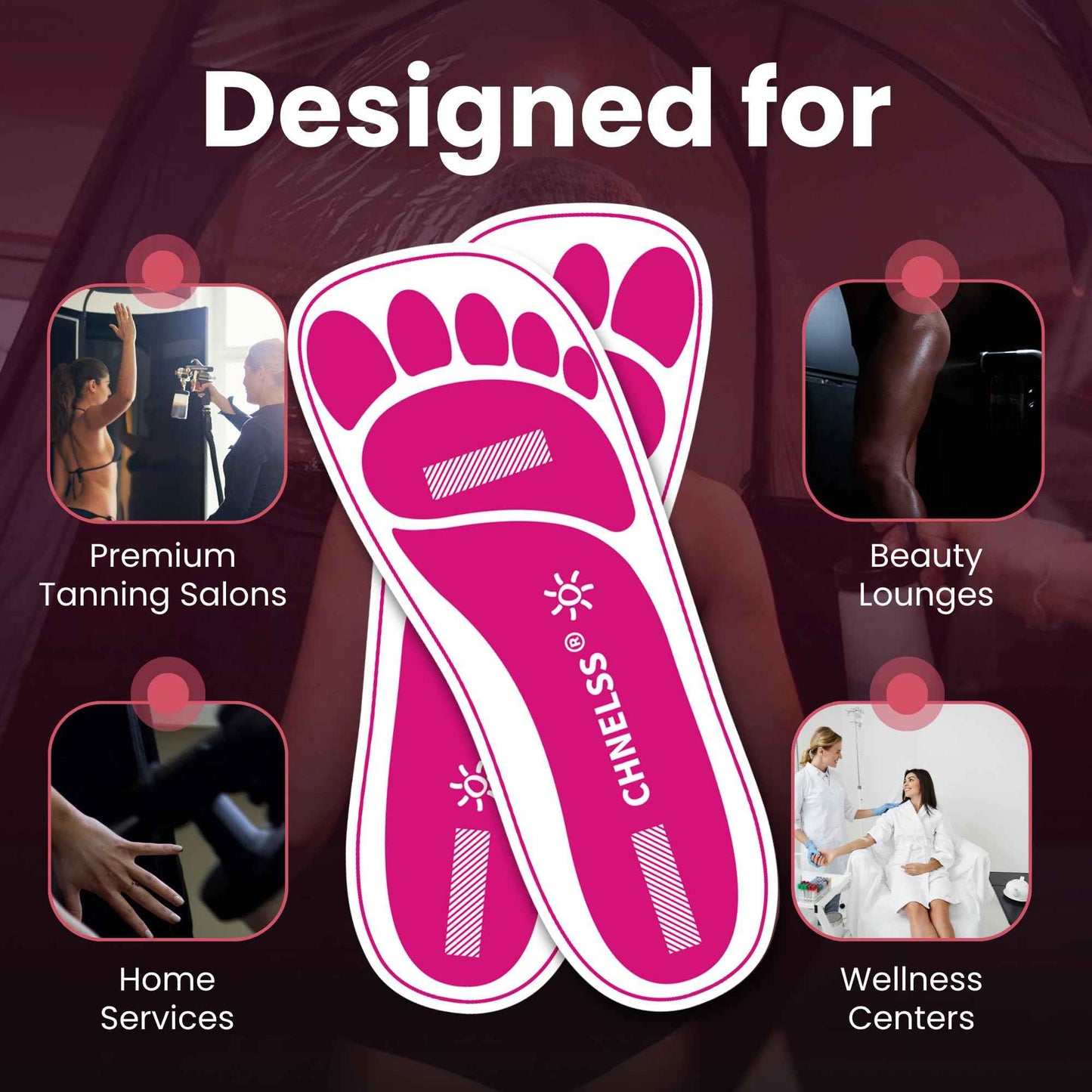 Pink 60Pairs(120Feets)Disposable Spray Tanning Feet Pads for Hygienic Foot Protectors,Comfortable & Hygienic Spray Tan Pads Feet-Specifically for the Spray Tanning Industry or Salon,One Size-Non Slip