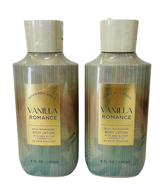 Bath & Body Works Vanilla Romance Body Lotion 8 Ounces Each Pack of 2