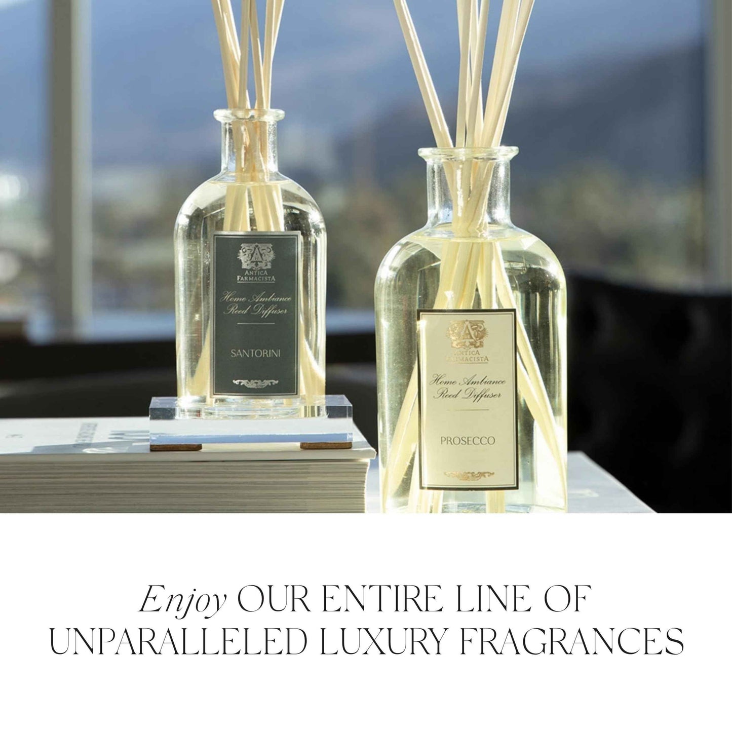 Antica Farmacista Home Ambiance Diffuser - Long-Lasting Reed Scent Diffuser - Luxury Room Freshener Gift - Santorini, 3.4 fl oz