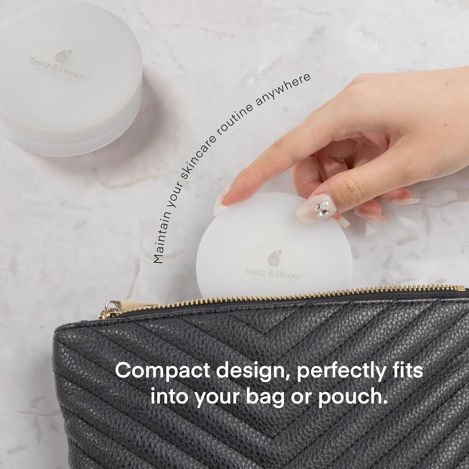 Travel-Friendly Korean Mini Skincare Containers - Reusable Leak-Proof Jars for Toner Pads & Eye Patches - 1 Pack