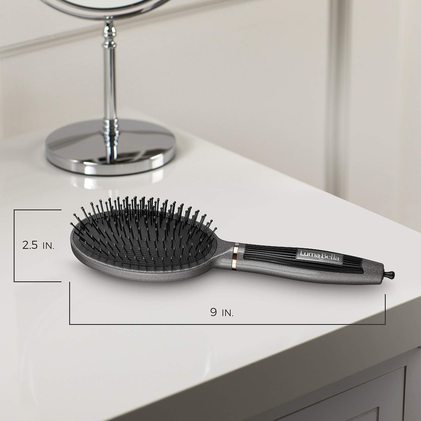 LumaBella Cushion Brush with Keratin Micro-Conditioners