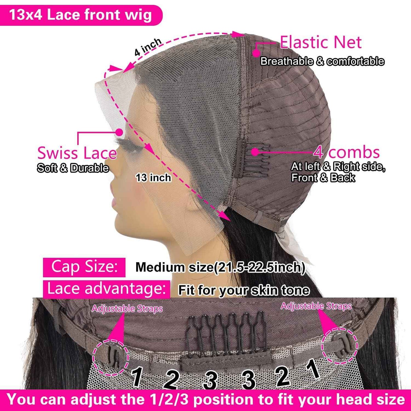 WRIVOX Bob Wig Human Hair 13x4 HD Lace Front Wigs Human Hair Glueless Wigs Human Hair Pre Plucked 180% Density Short Straight Frontal Bob Wig Human Hair Natural Color 12 Inch