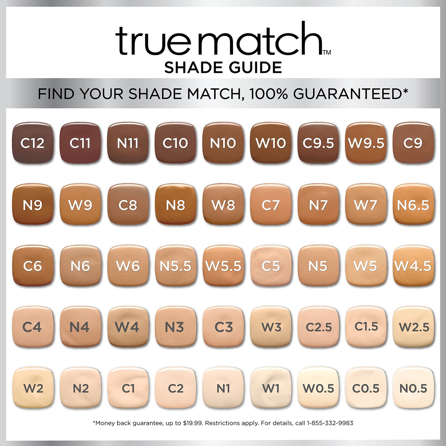 L'Oreal Paris Makeup True Match Super-Blendable Liquid Foundation, Porcelain W1, 1 Fl Oz,1 Count