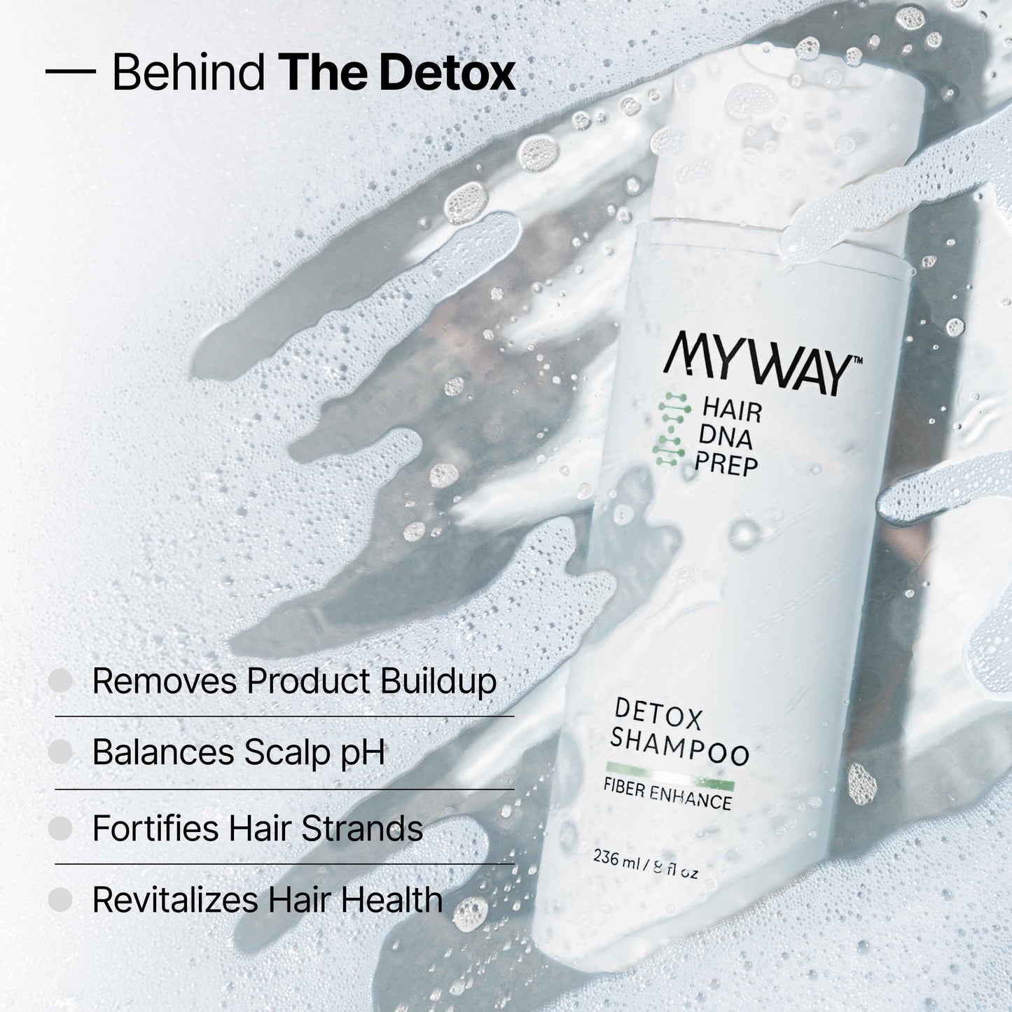 My Way Hair DNA Detox Shampoo – Deep Clarifying Formula for Product Buildup, Scalp Health Balance, and Damage Repair – Paraben, Phthalate, Sulfate, and Cruelty-Free Hair Care (8 oz)