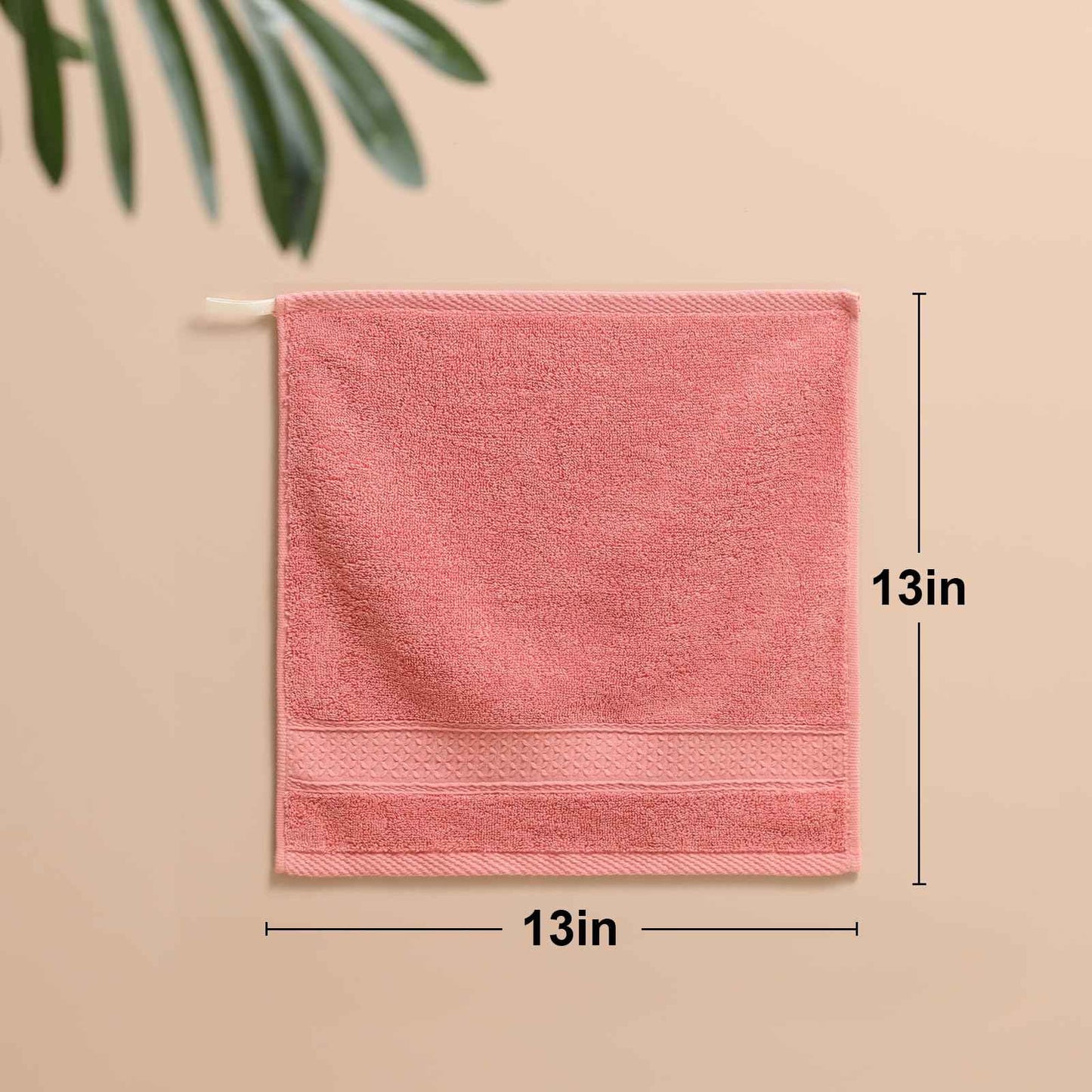 6 Pack 100% Cotton Washcloths Set, Highly Absorbent and Soft Feel Fingertip Towels, 13 x 13 in Quick Dry Face Cloths