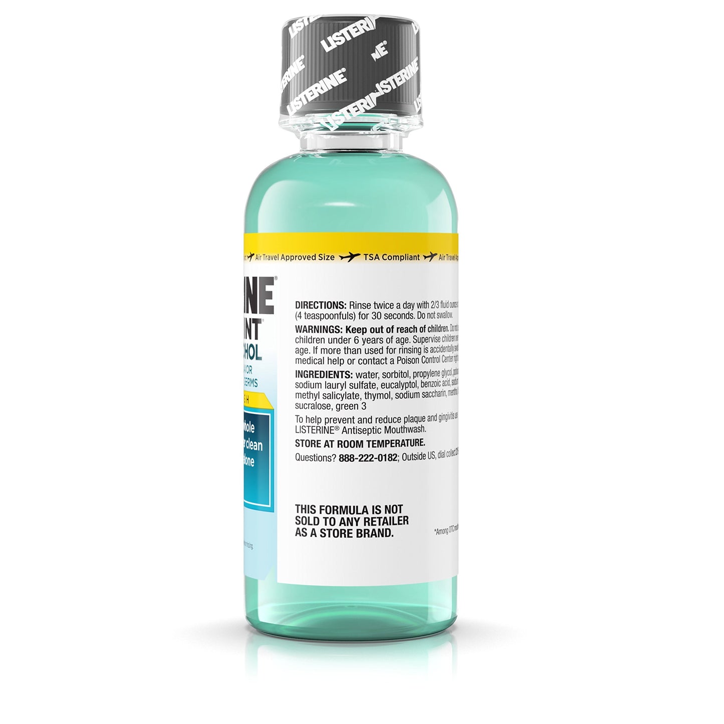 Listerine Antiseptic Zero Cavity Mouthwash, Clean Mint, 3.2 Ounce (Pack of 24)