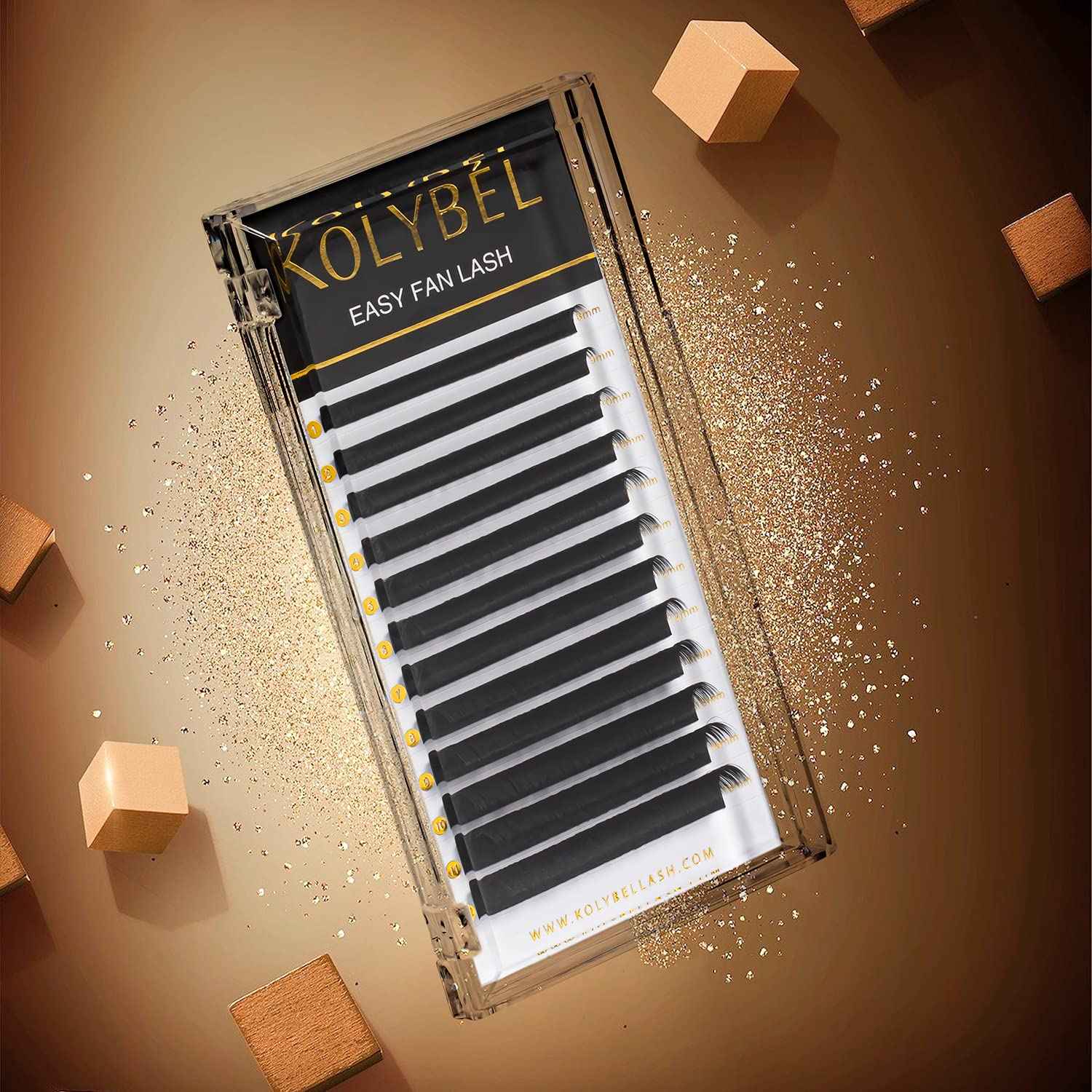 Easy Fan Lashes 0.05 D 8-15MM * 3 Packs & 0.07 D 8-15MM *2 Packs