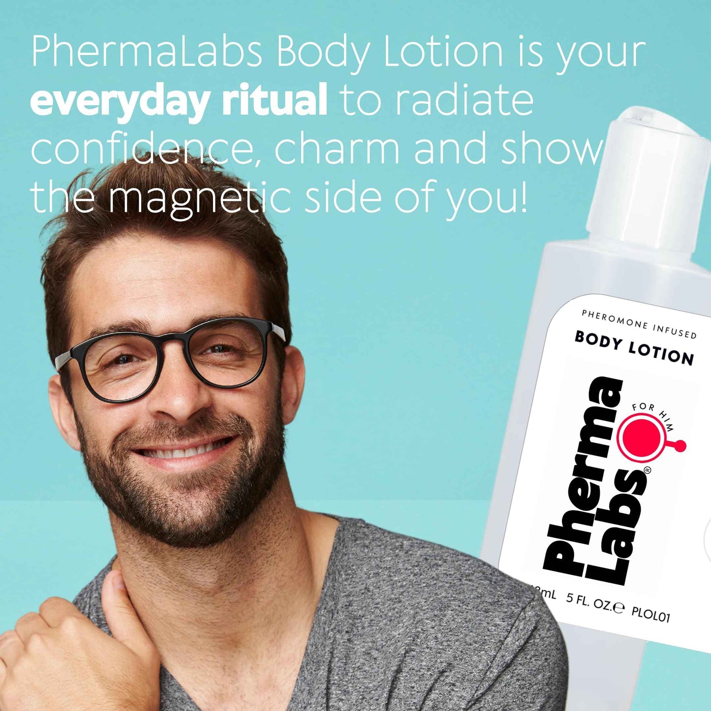 PHERMALABS Pheromone Body Lotion for Men, 5 Fl Oz (5 Fl Oz, Original Scent)