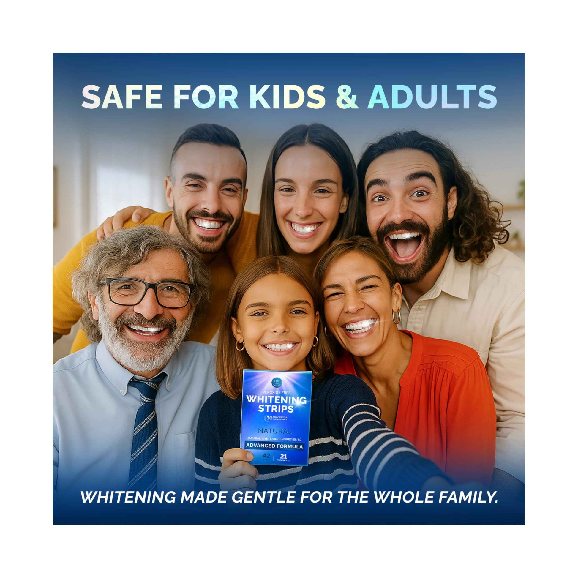 Whitening Strips for Sensitive Teeth 28 Treatments, Coconut – Enamel Safe, Peroxide-Free Coconut Teeth Whitening Strips with Natural Enzymes – Gentle White Stips for Sensitive Gums & Daily Oral Care