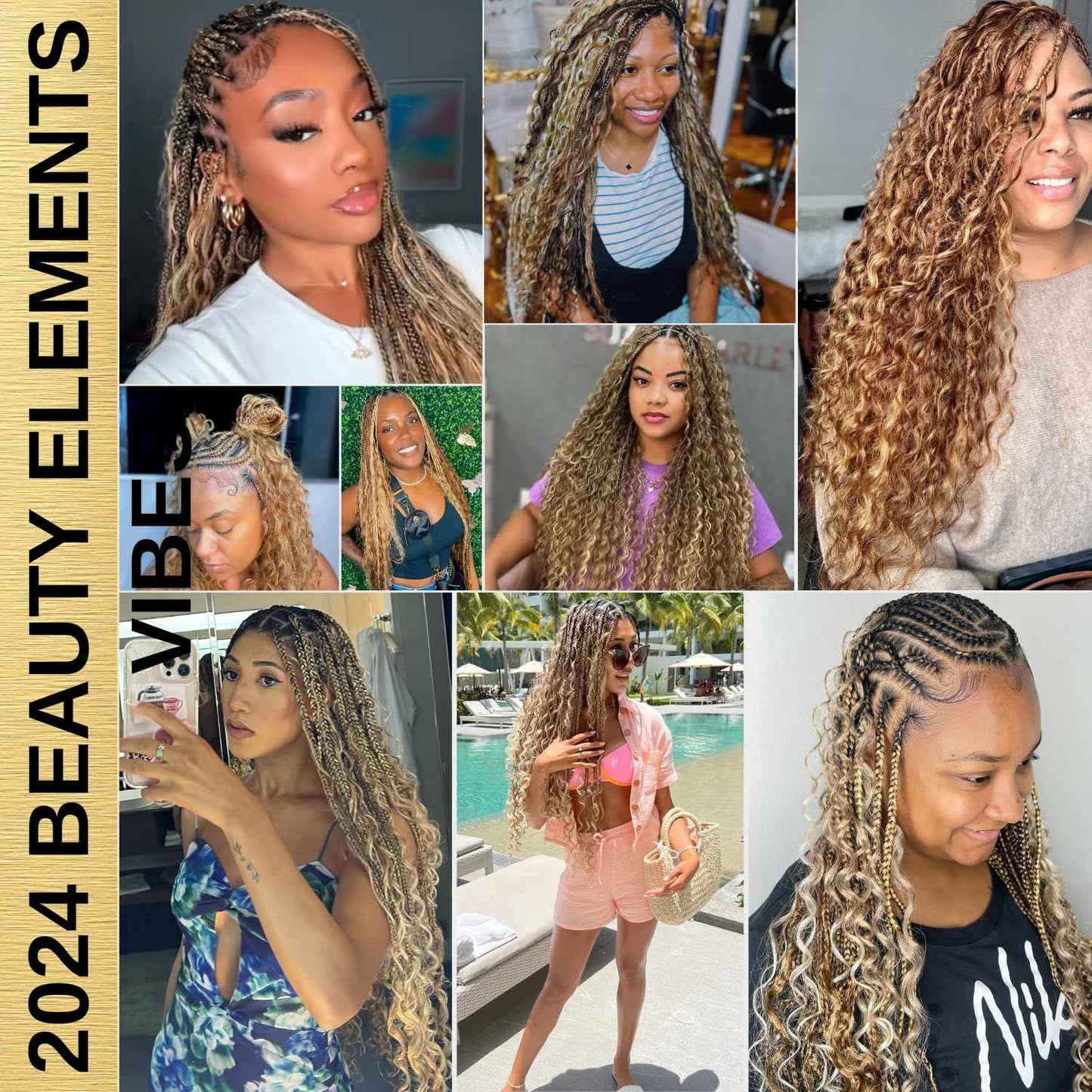 Syrenlore Ombre 27/613 Curly Deep Wave Braiding Hair Bulk, Highlighted Multi-Blonde Braiding Human Hair for Boho Knotless Braids, No Weft Blonde Extensions 20 Inch 50G LIGHT BULK