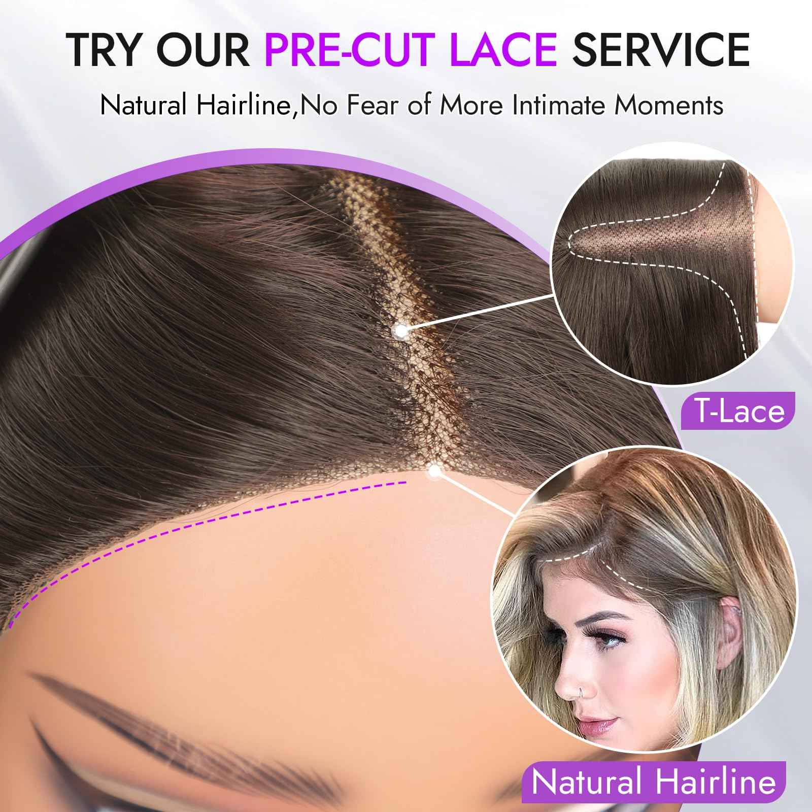 Eawwii Ombre Blonde Long Wavy Wig for Women, Pre-Cut HD Lace Natural Hairline, Glueless Middle Part, Synthetic Fiber for Daily and Party Use 26Inch