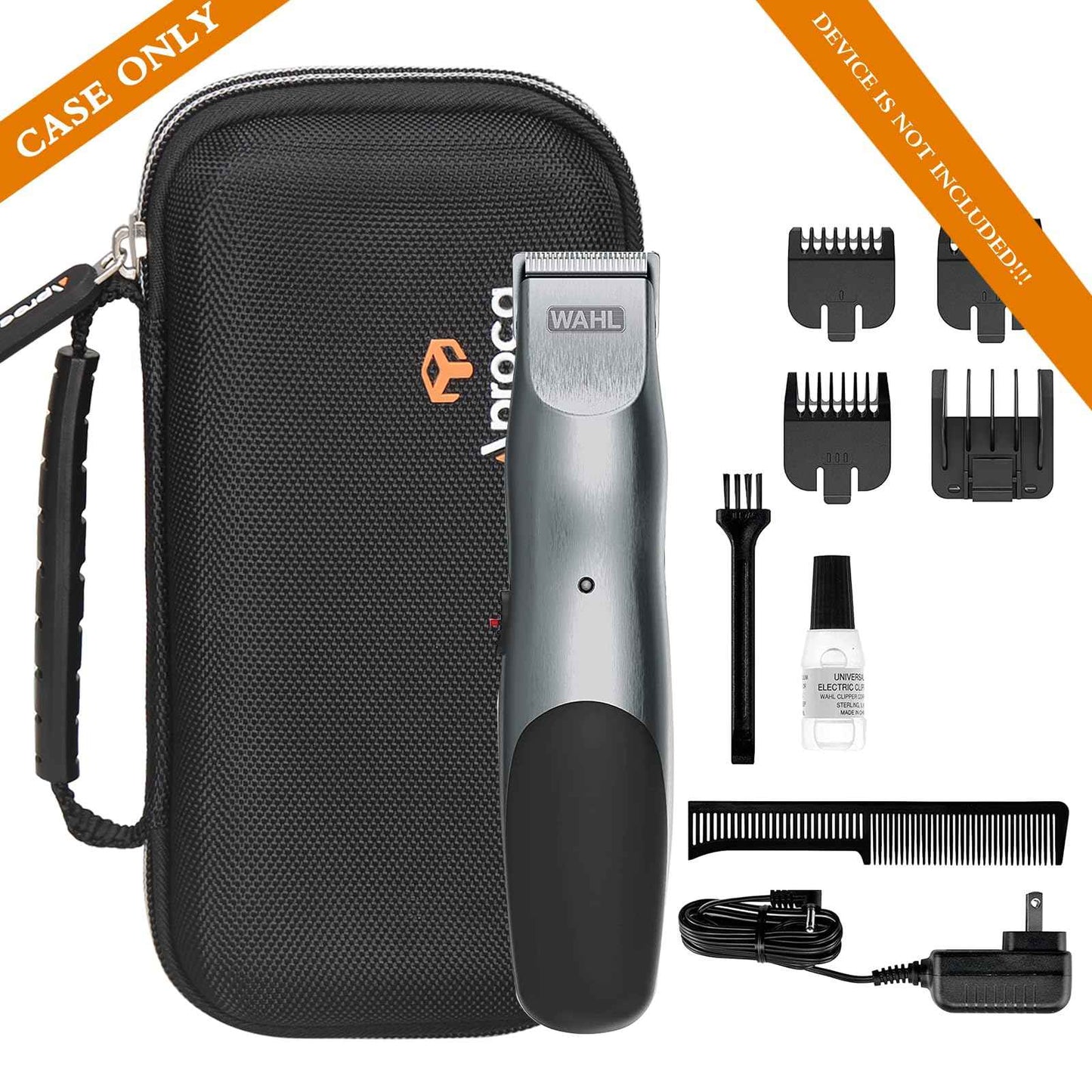 Aproca Hard Case Compatible with WAHL Groomsman Corded Cordless Beard Trimmer Grooming Kit, Storage Portable Bag (Case Only)