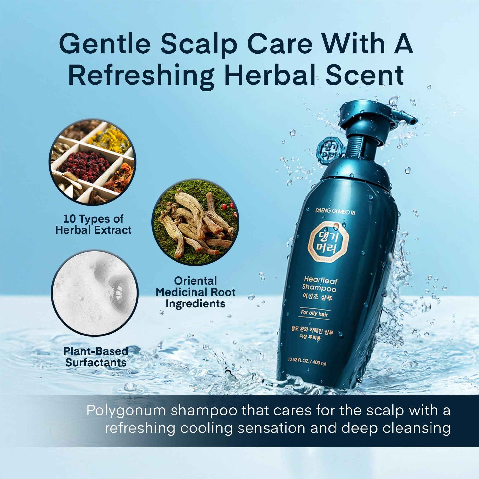 Daeng Gi Meo Ri Hair Loss Care Set - Shampoo for Oily Hair + Treatment for All Hair Types, 13.5 FL. OZ. Each