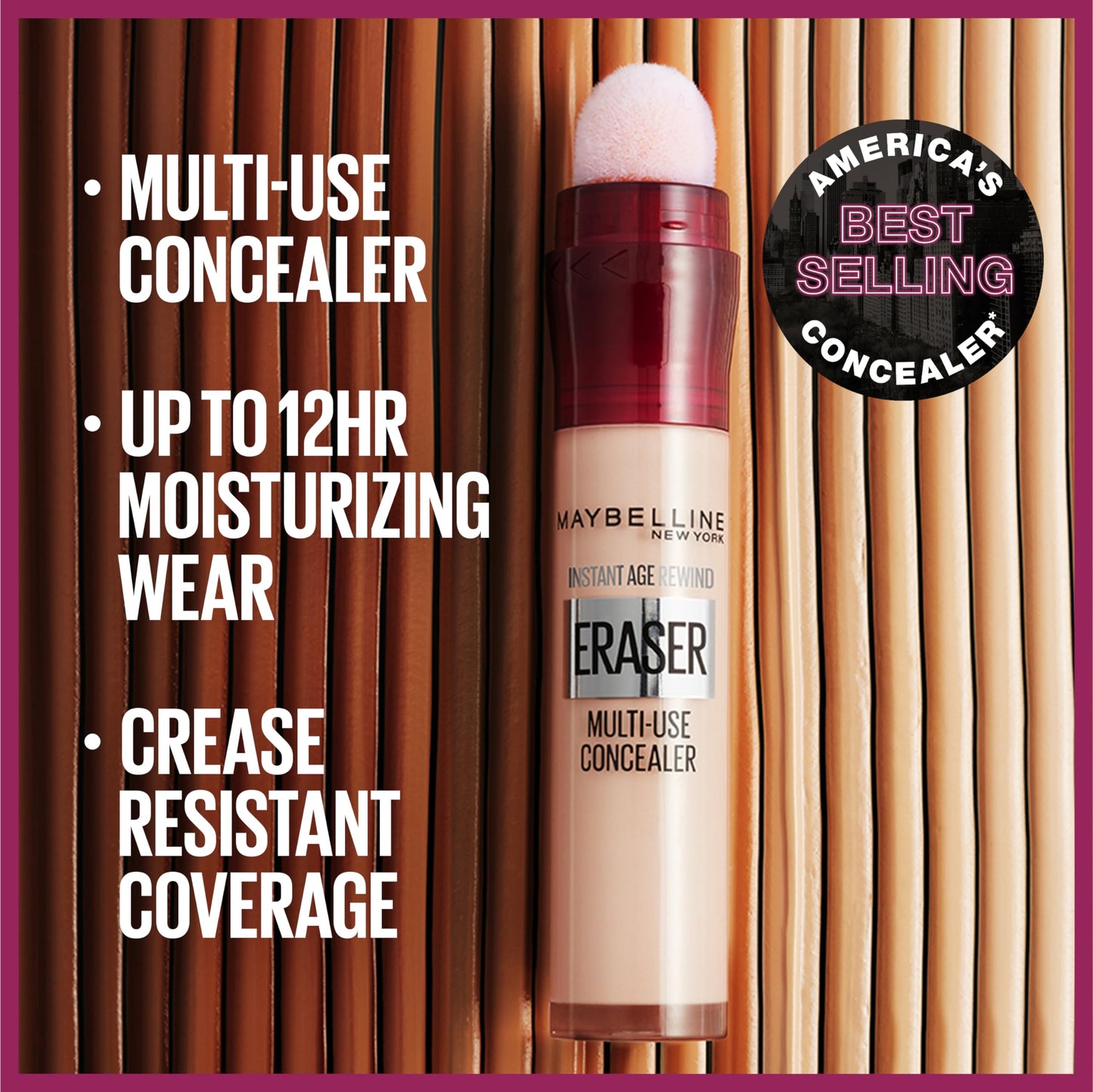 Maybelline Instant Age Rewind Eraser Dark Circles Treatment Multi-Use Concealer, 150, 1 Count (Packaging May Vary)