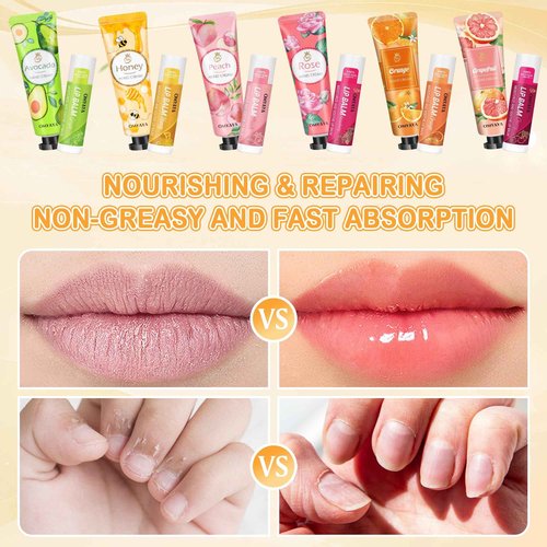 24 Sets Bulk Gifts For Women, Hand Cream Lotion, Lip Balm, Mini Nail Files Gifts Set with Organza Bags, Thank You Card, Baby Shower Bridal Wedding Favor for Guests, Christmas Gifts for Women