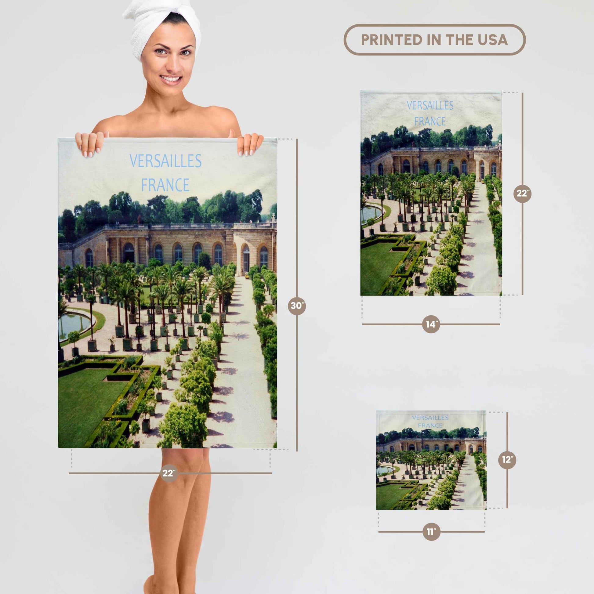 3D Rose Versailles Garden TWL_28353_1 Towel, 15" x 22"