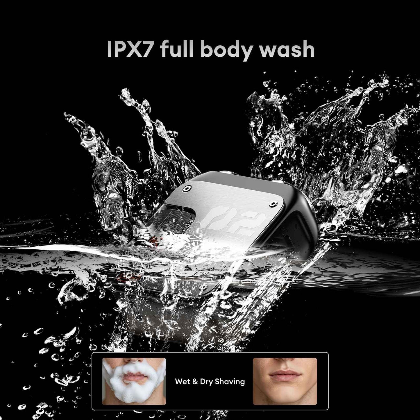 PAXA Mini Electric Shaver for Men,9000Rpm Electric Razor for Men,Magnetic Dual-Head Rotary Pocket Shaver IPX7 Waterproof Wet & Dry for Shaving Face,USB-C Rechargeable for Home,Car,Travel(Gray)