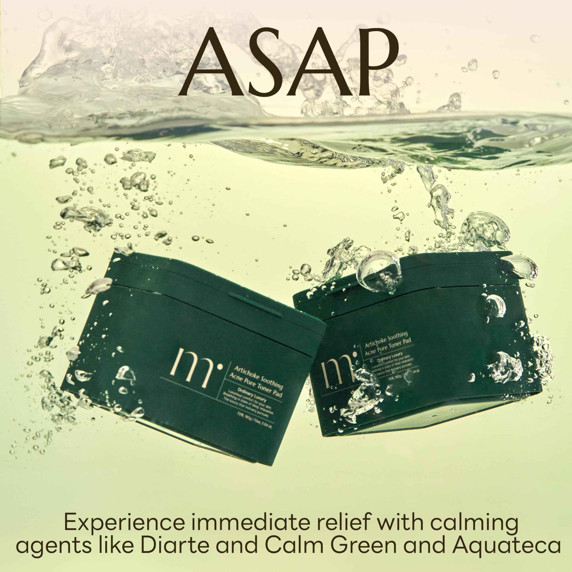 molvany Artichoke Soothing Affect Pore Toner Pad/ASAP Soothe&Calm Skin, Improve Skin Balance Recommended for Sensitive Skin, 70 Pads (160 g / 5.64 oz.)