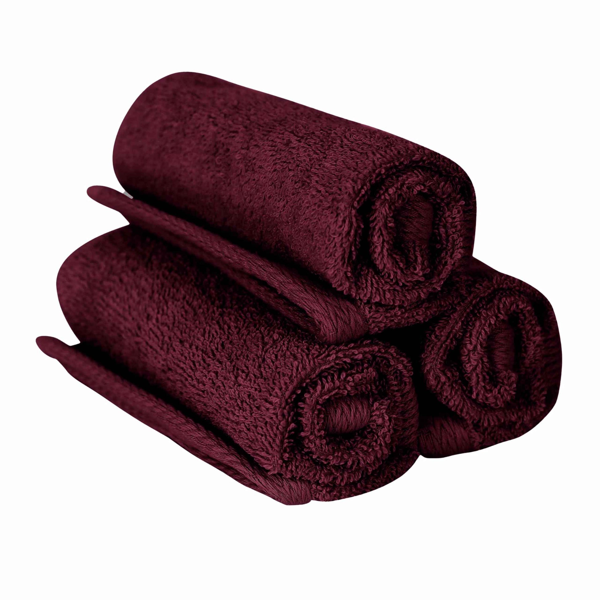 Organix Luxury Washcloth Set for Bathroon, Premium Cotton 12 Pack Face Cloth Set 13x13 Inch, Lightweight Highly Absorbent and Soft Feel Touch, Ideal for a Hotel & Spa Quality Experience (Maroon)