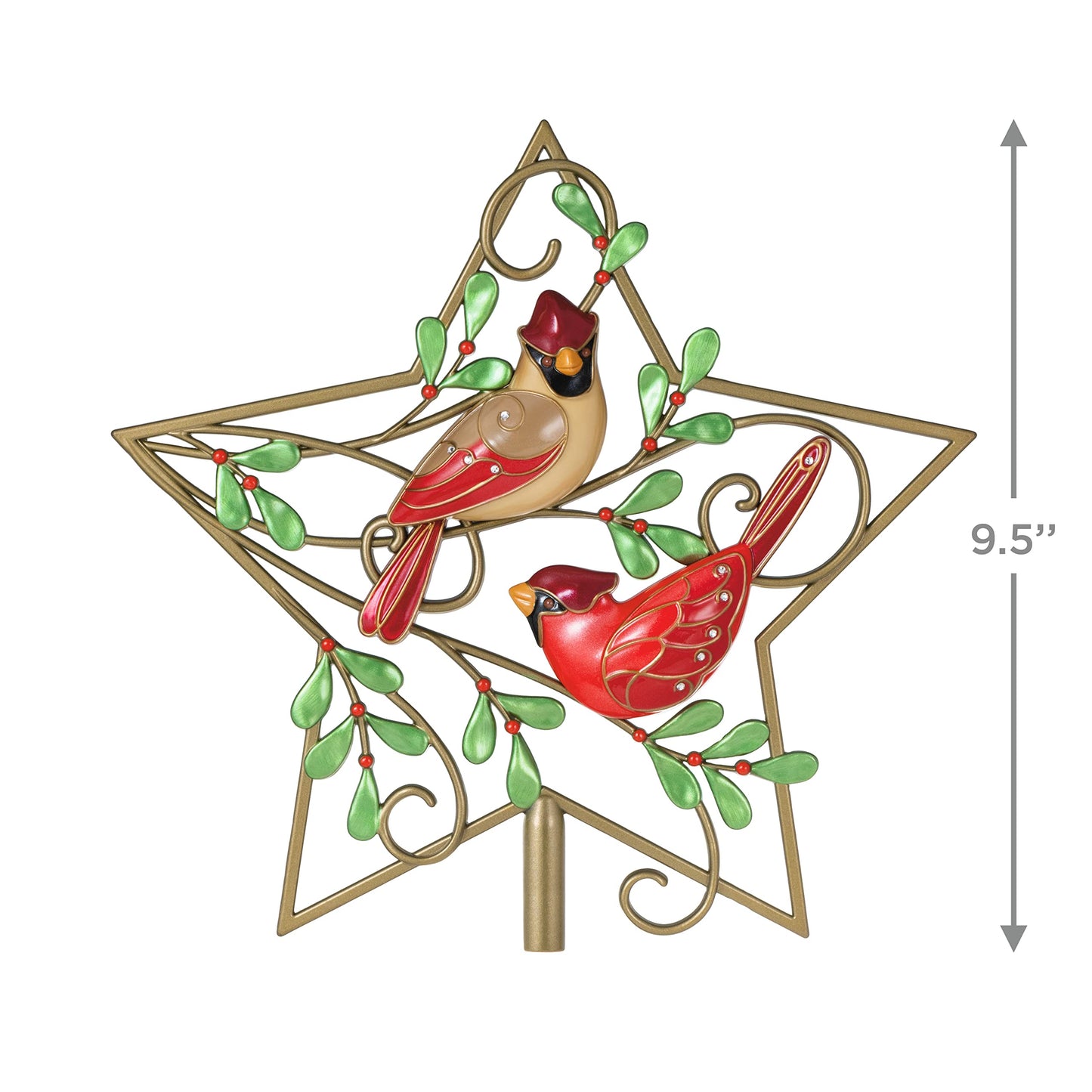 Hallmark Keepsake 2022, Cardinal Couple Metal Christmas Tree Topper