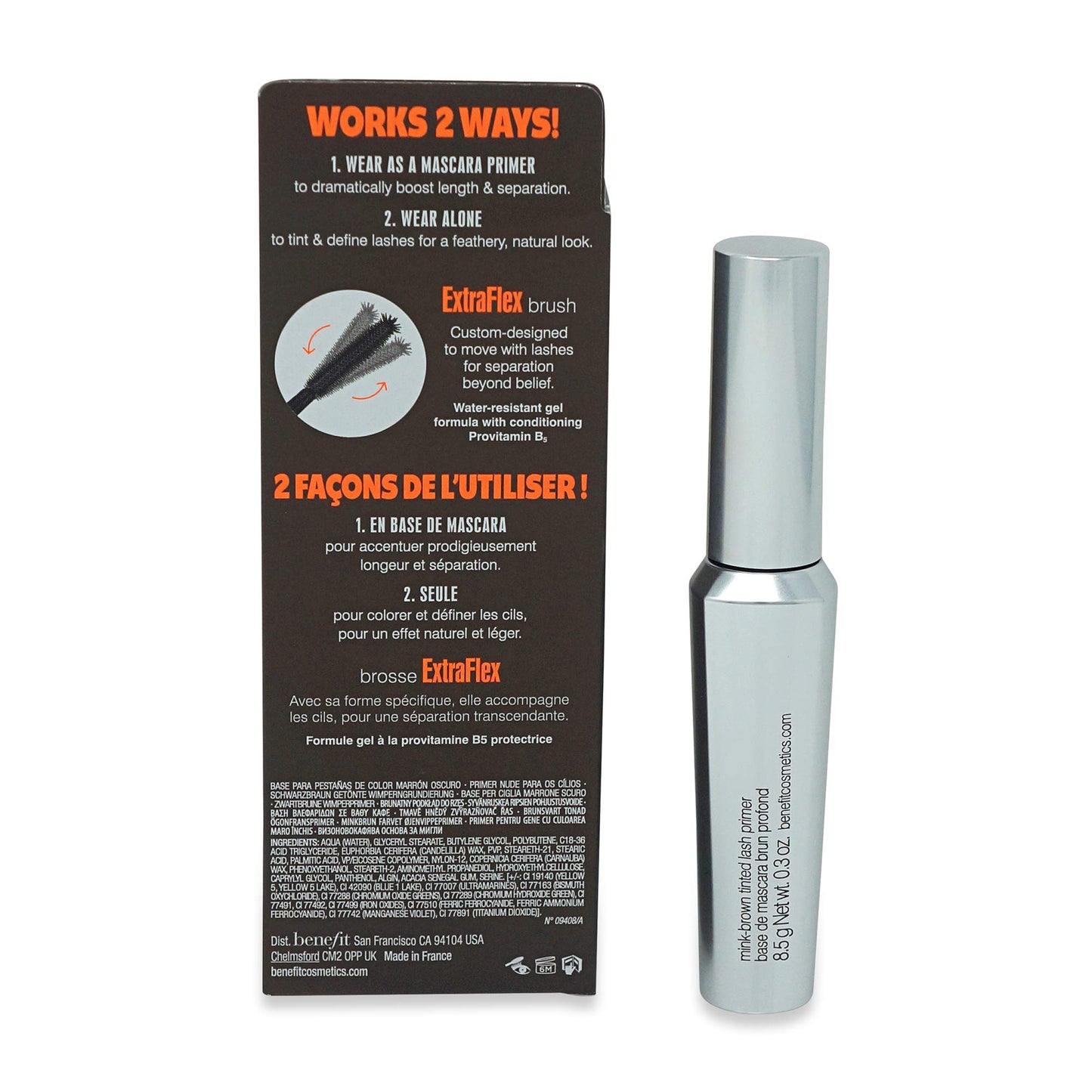 Benefit They're Real Tinted Lash Primer, Mink Brown, 0.3 Fl Oz