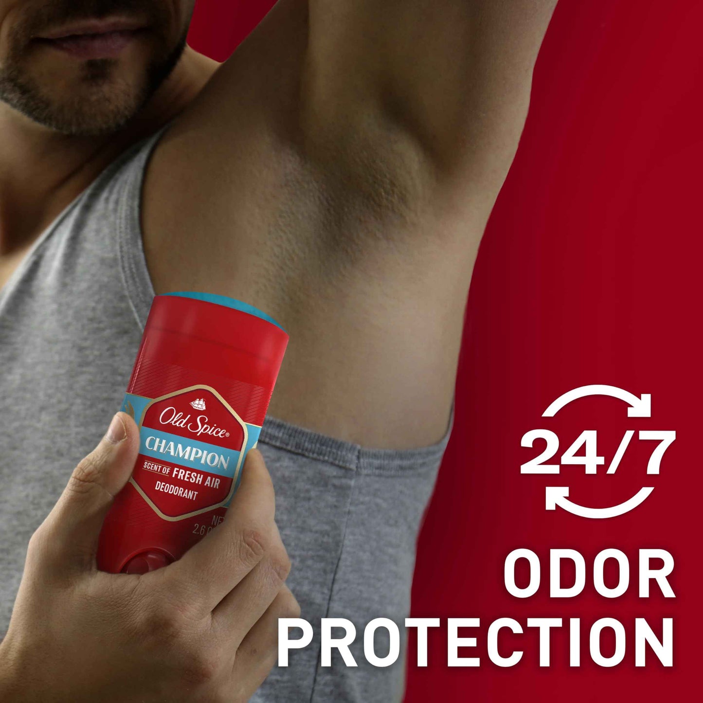 Old Spice Aluminum Free Deodorant for Men, 24/7 Odor Protection, 24/7 Freshness & Lasting Scent, Champion with Fresh Scent, 3.0 oz (Pack of 3)