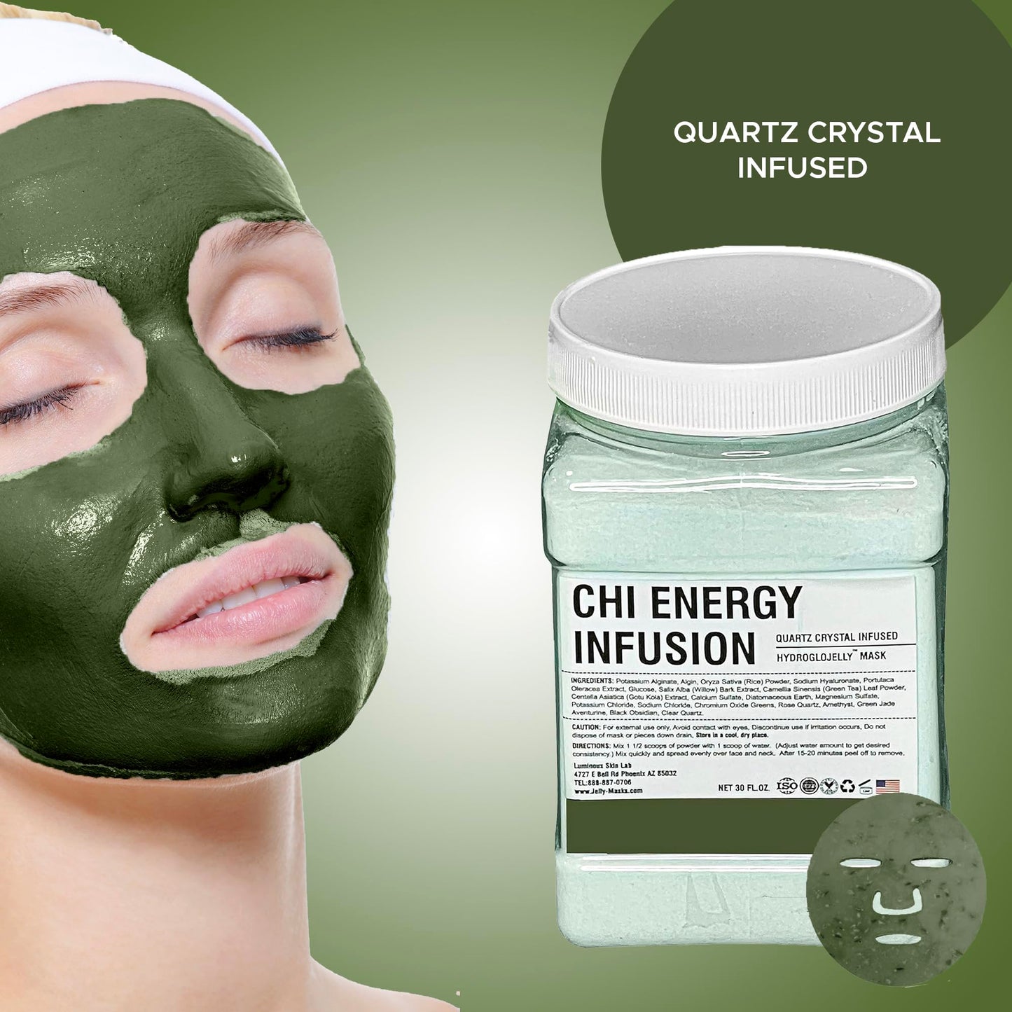 Chi Energy Infusion Jelly Mask - Professional Pack Peel Off Facial Mask - Reducing Dart Spot, Brightening & Hydrating - Anti-Aging for All Skin Types | 30 Fl Oz