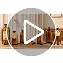 TBWIND 54-Pack 4oz Amber Glass Boston Bottles with Airtight Caps