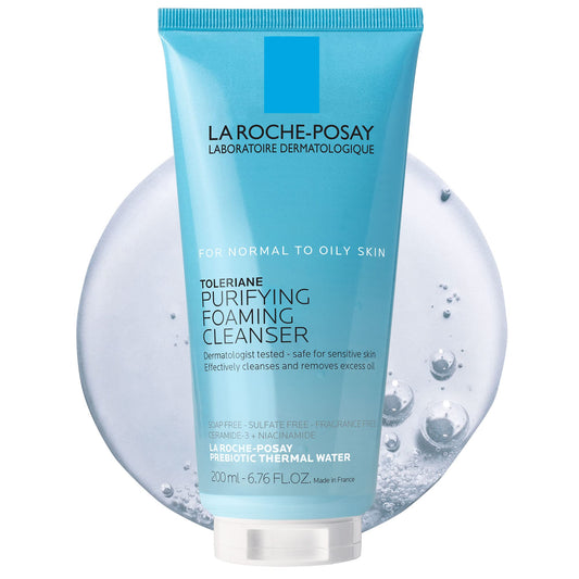 La Roche-Posay Toleriane Purifying Foaming Facial Cleanser, Face Wash for Oily and Normal Skin with Niacinamide, Won’t Dry Out Skin, Soap And Fragrance Free