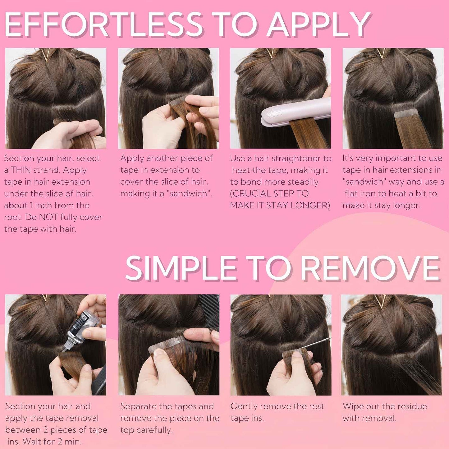 FUOTONBUTY 10pcs Tape in Hair Extensions Human Hair Invisible Tape in Hair Extensions Seamless Tape ins Tape on Real Human Hair Extensions Thick End (Platinum Blonde, 22 inch)