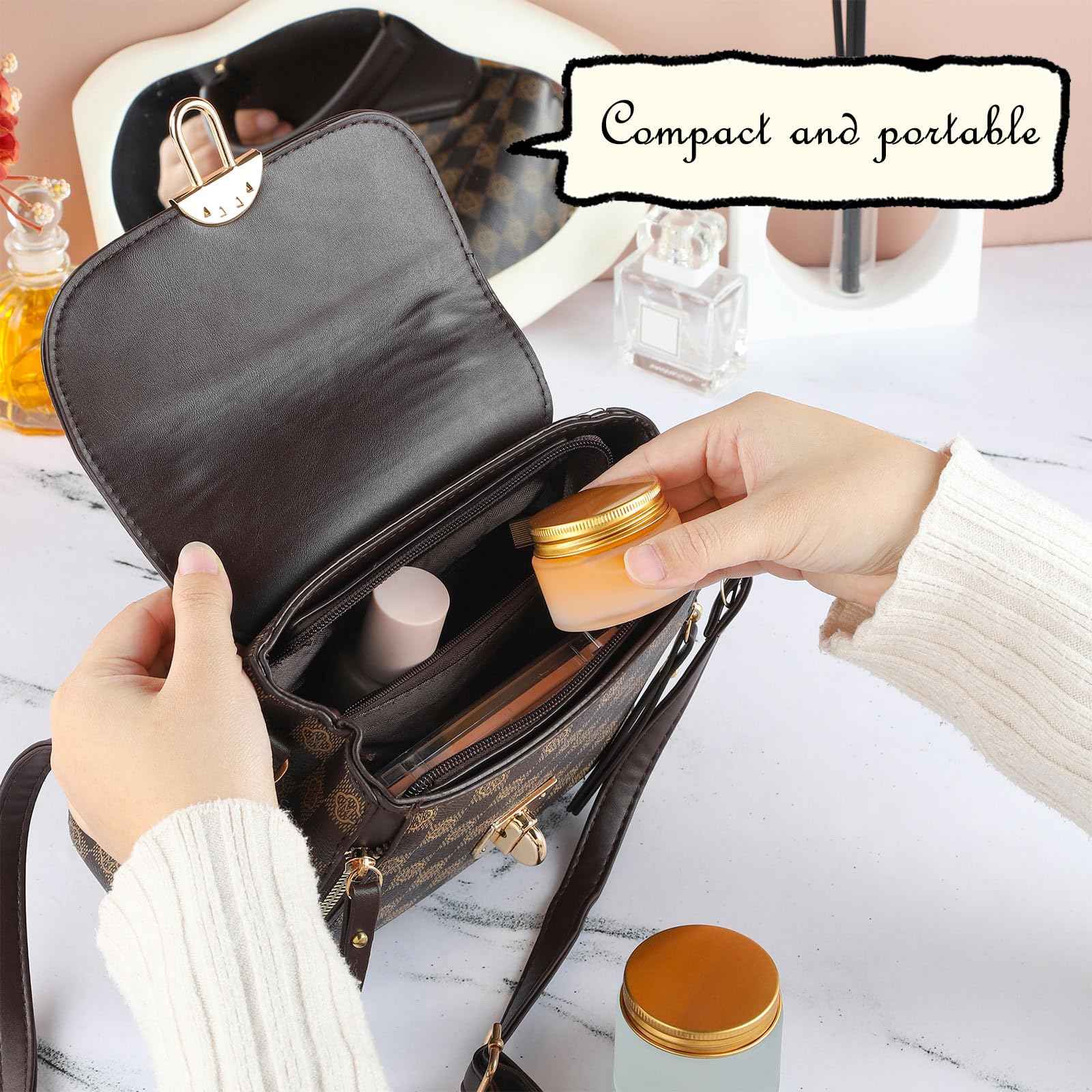 RAMFIYN 24 pack Small Clear Frosted Glass Cosmetic jars with Golden Metal Lids 2oz Bulk for Sample Lotion Cream Travel Jar Cosmetic Container