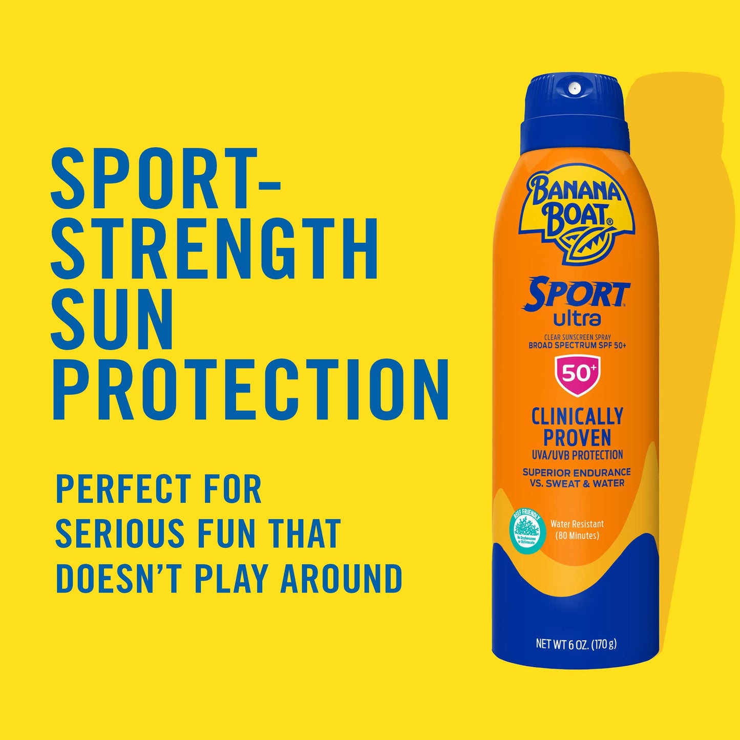 Banana Boat Sport Ultra SPF 50 Sunscreen Spray, 9.5oz | Banana Boat Sunscreen Spray SPF 50, Oxybenzone Free Sunscreen, Spray On Sunscreen, Water Resistant Sunscreen, Family Size Sunscreen, 9.5oz