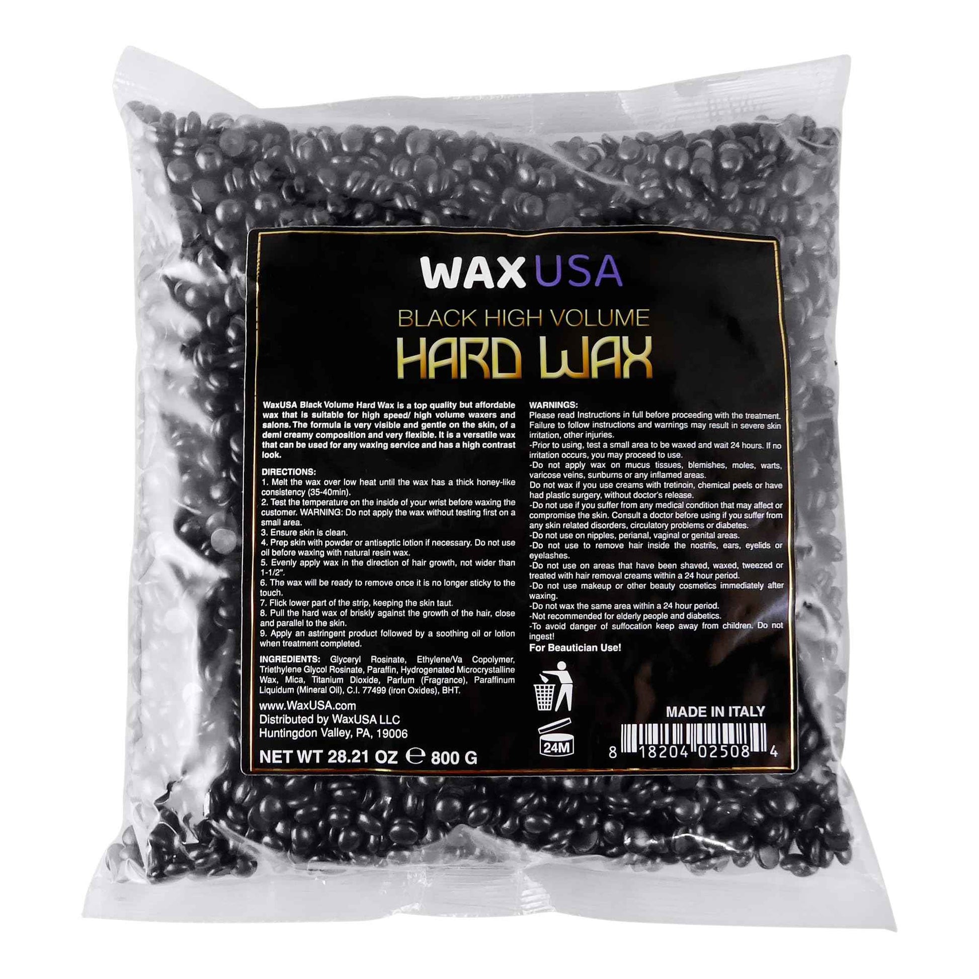 WAXUSA Black High Volume Depilatory Hard Wax Beads 800 g | 1.76 lb